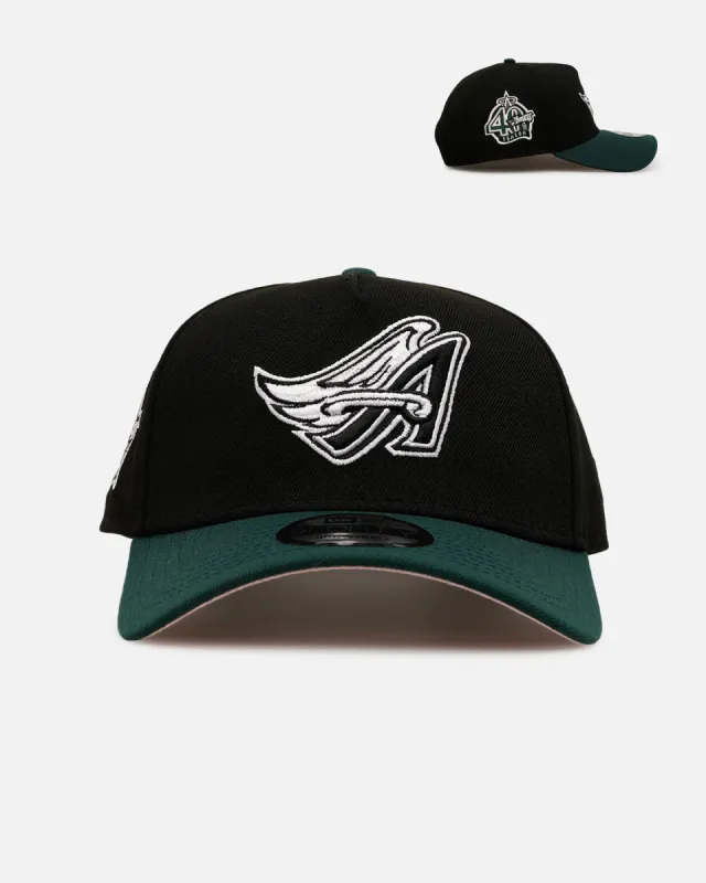 New Era Anaheim Angels 'Black Dark Green' 9FORTY A-Frame Snapback Black/Dark Green sold by Culture Kings