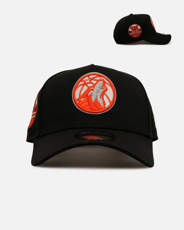 New Era Minnesota Timberwolves 'NBA Dia De Los Muertos' 9FORTY A-Frame Snapback Black/Orange sold by Culture Kings