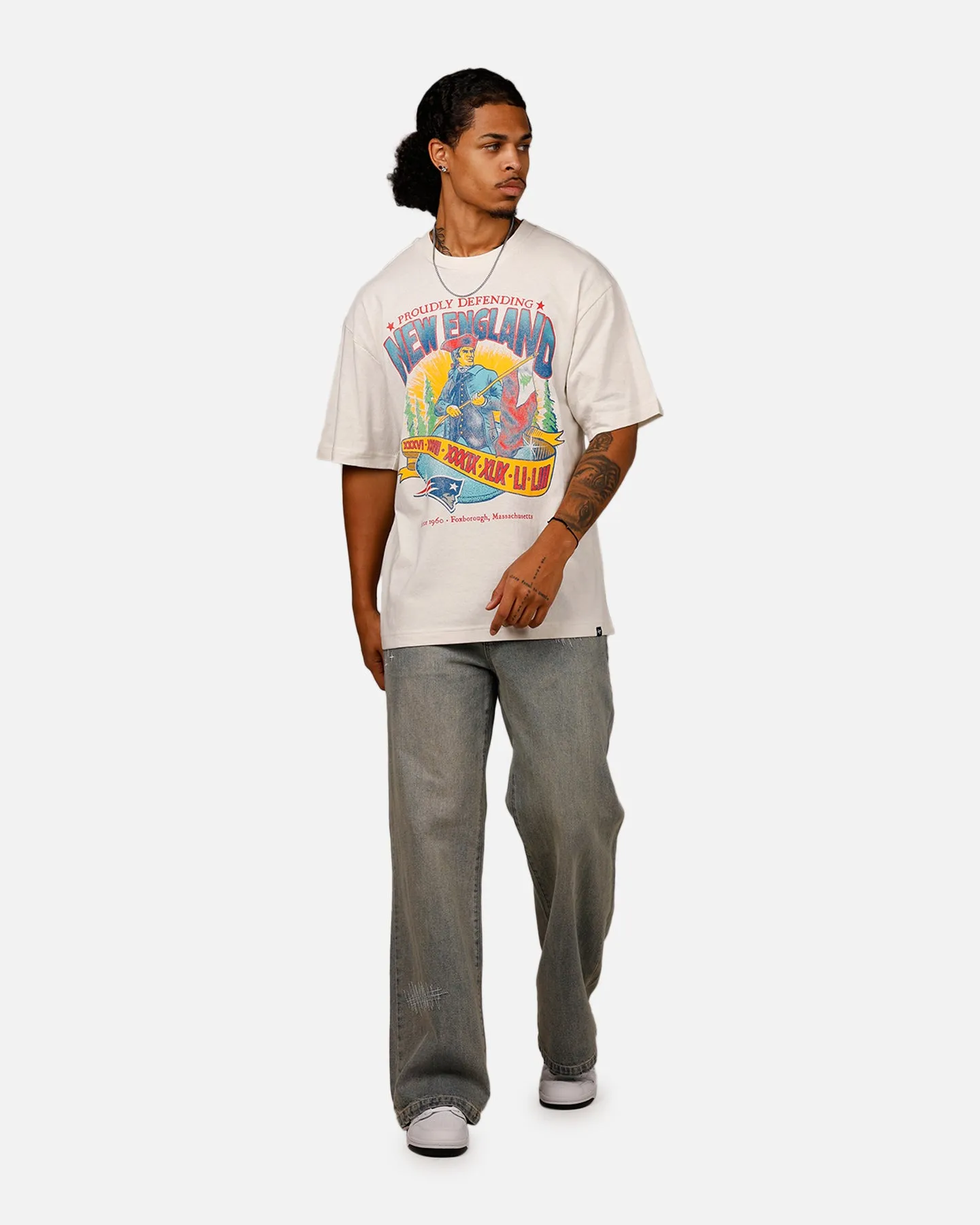 47 Brand New England Patriots 'NFL Trophy Case' Premium T-Shirt Sandstone sold by Culture Kings product image thumbnail 3