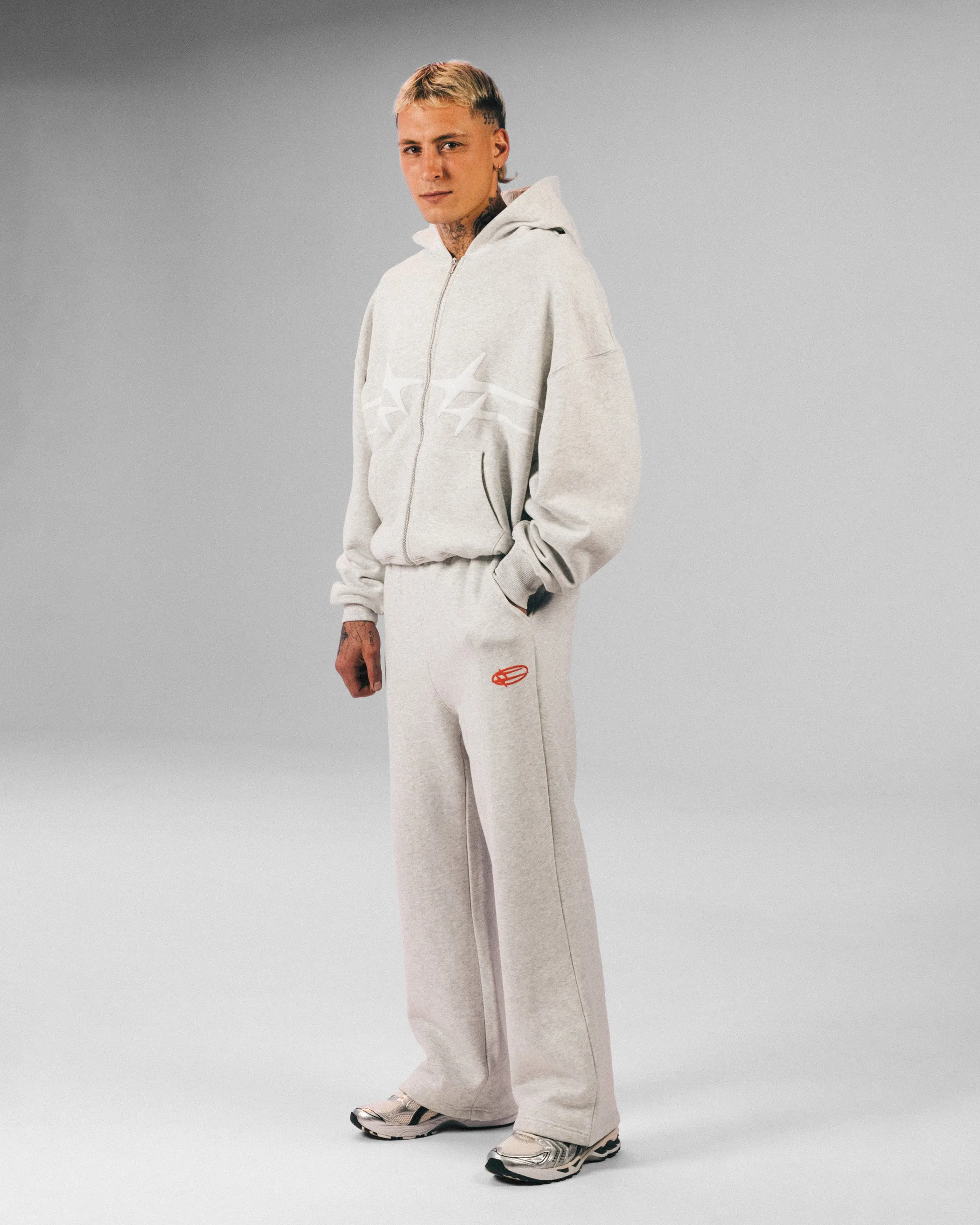 Loiter Celestial Full Zip Hoodie Light Grey Marl sold by Culture Kings product image thumbnail 3