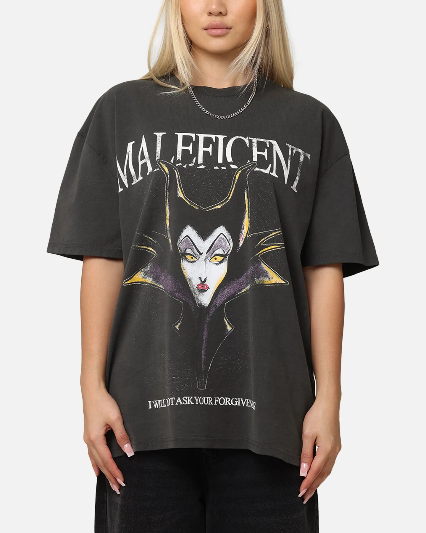 American Thrift Disney Maleficent Heavyweight T-Shirt Black Wash sold by Culture Kings
