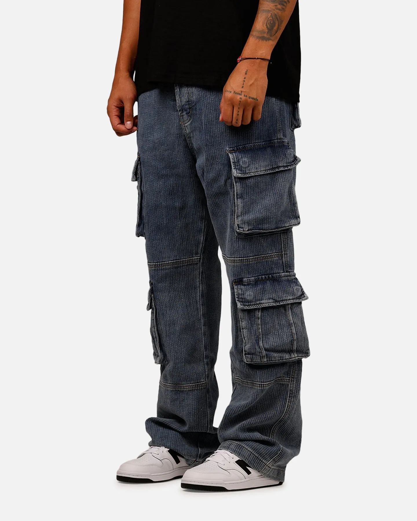 MNML Ultra Baggy Corduroy Cargo Pants Vintage Blue sold by Culture Kings product image thumbnail 4