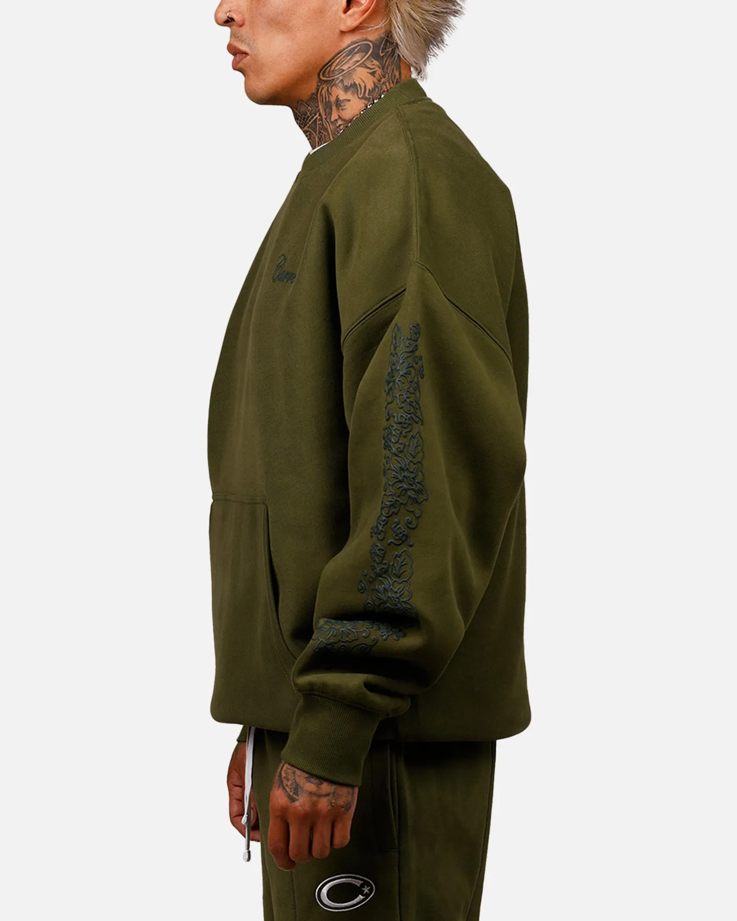 Carre Botanical Oversized Crewneck Forest Green sold by Culture Kings product image thumbnail 5