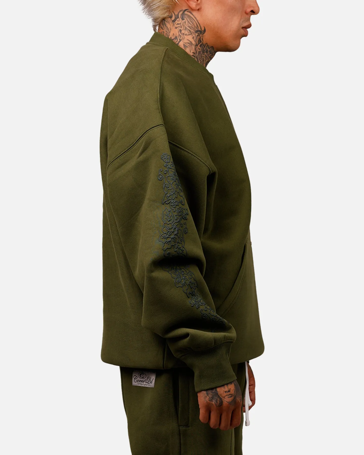 Carre Botanical Oversized Crewneck Forest Green sold by Culture Kings product image thumbnail 4