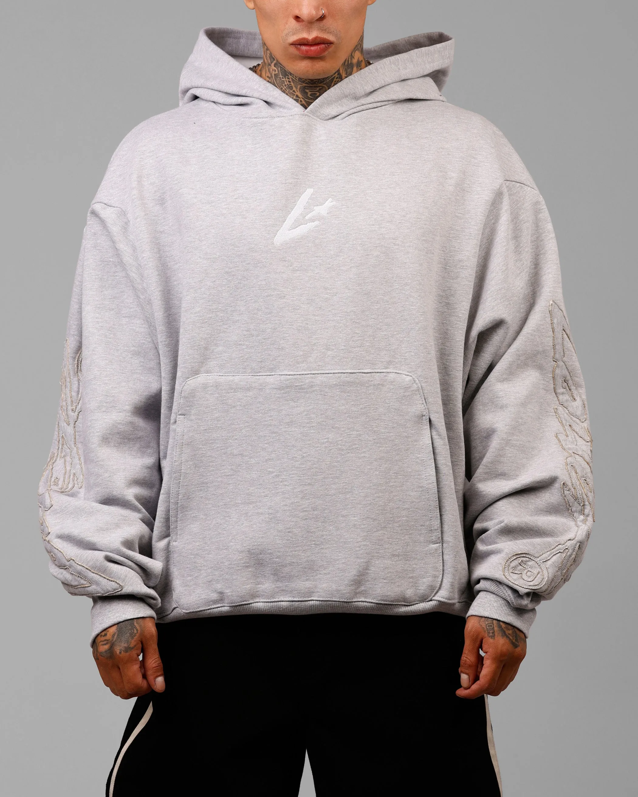 Loiter Dune Hoodie Grey Marle sold by Culture Kings