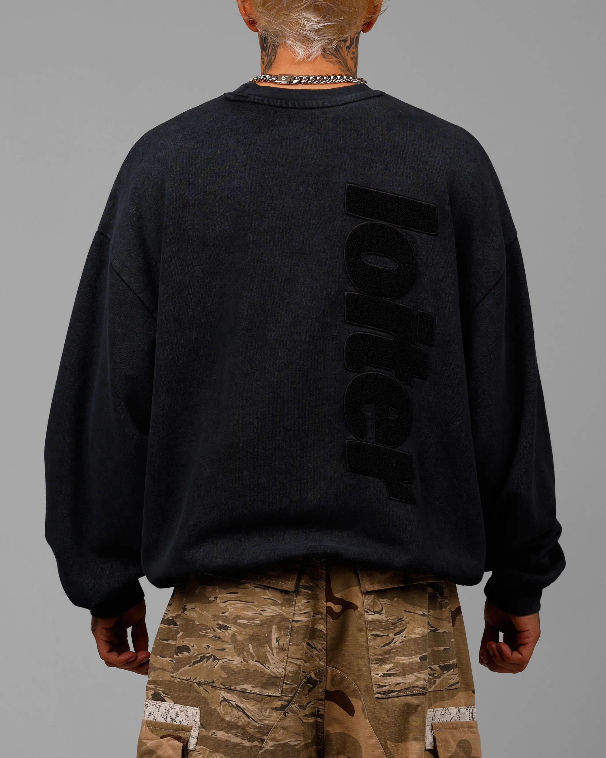 Loiter Freeway Crewneck Washed Black sold by Culture Kings