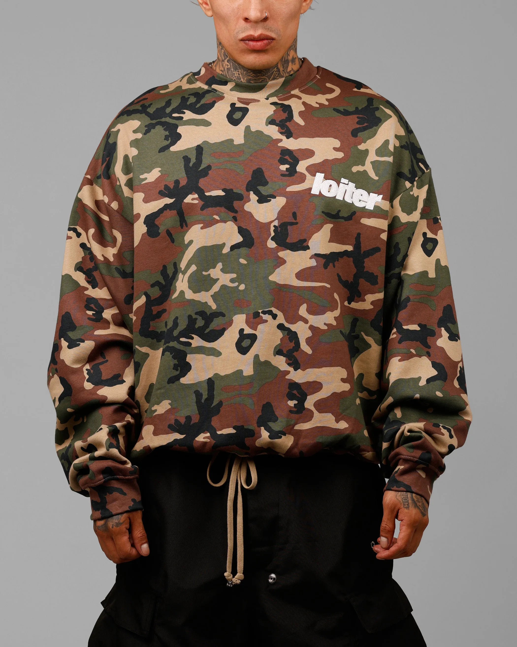 Loiter Freeway Crewneck Woodland Camo sold by Culture Kings product image thumbnail 2
