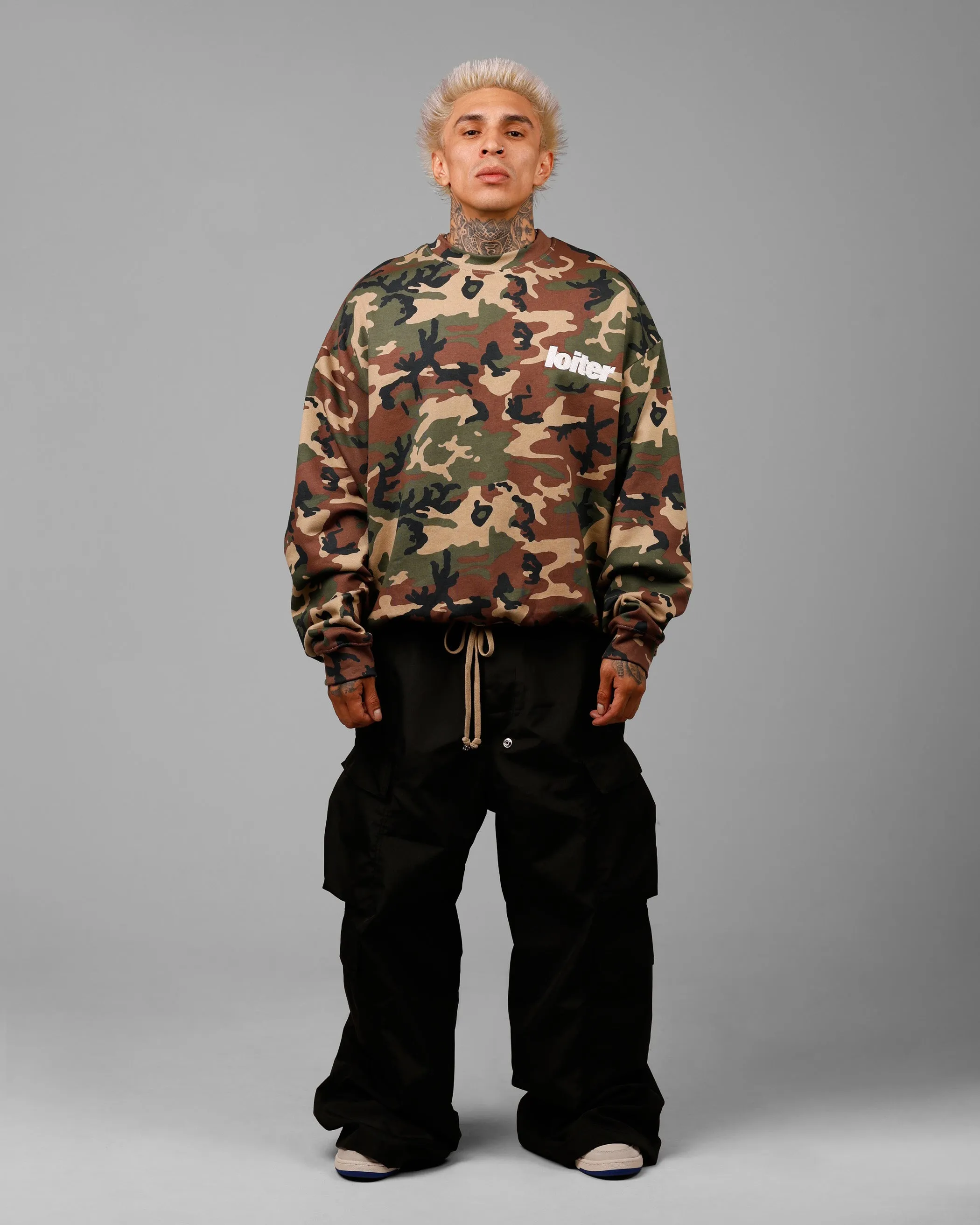 Loiter Freeway Crewneck Woodland Camo sold by Culture Kings product image thumbnail 3