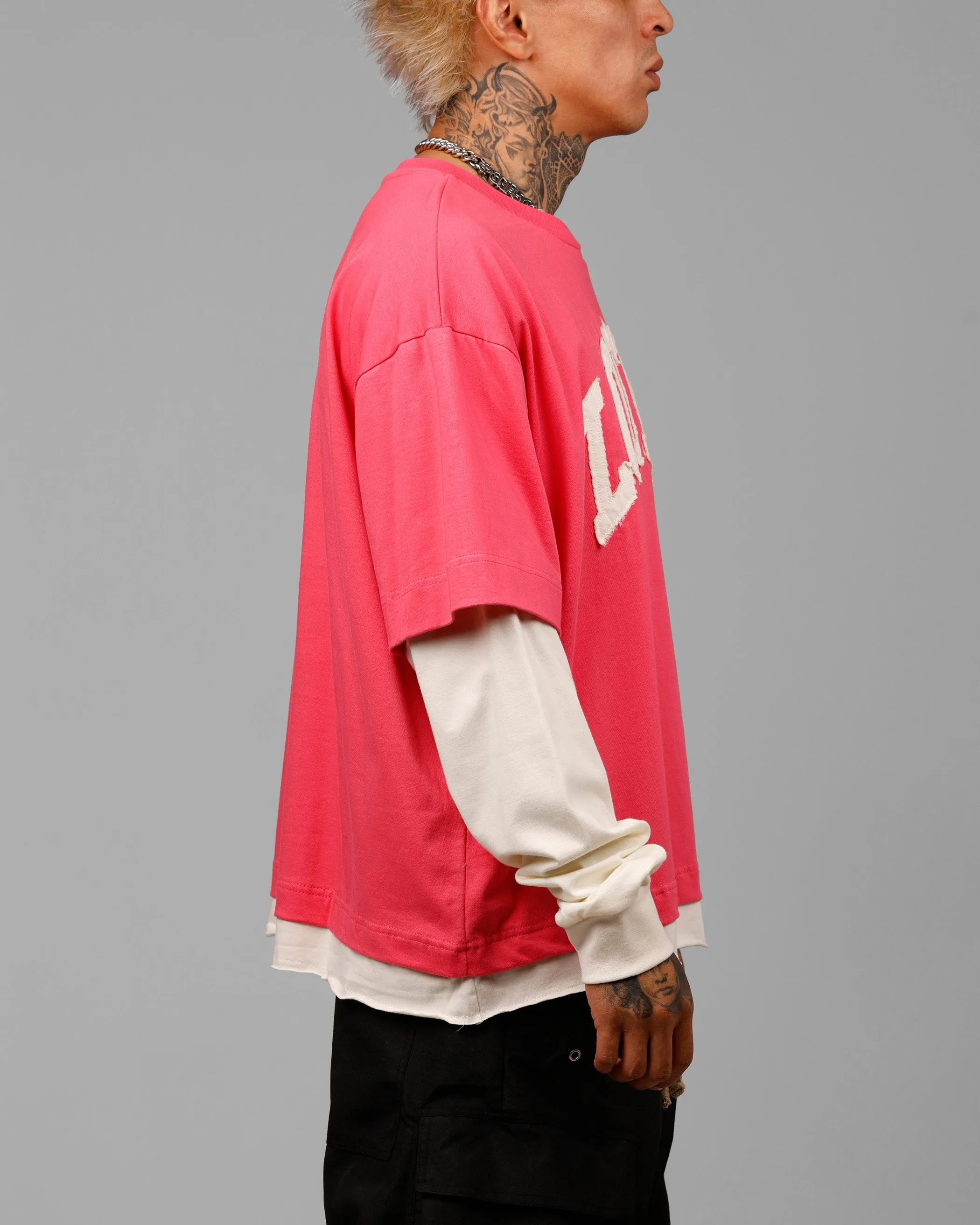 Loiter Impact Long Sleeve T-Shirt Washed Pink/White sold by Culture Kings product image thumbnail 4