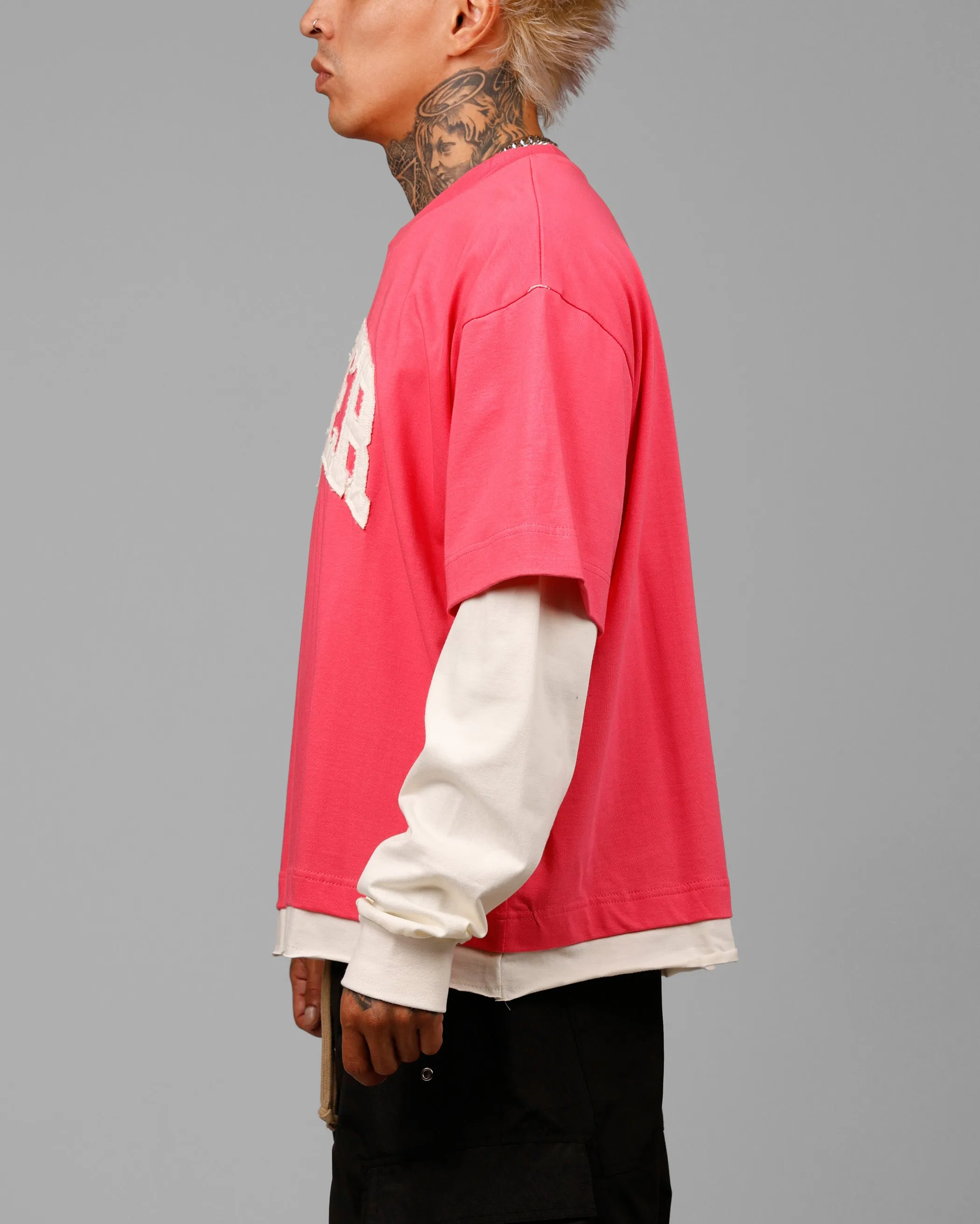 Loiter Impact Long Sleeve T-Shirt Washed Pink/White sold by Culture Kings product image thumbnail 5
