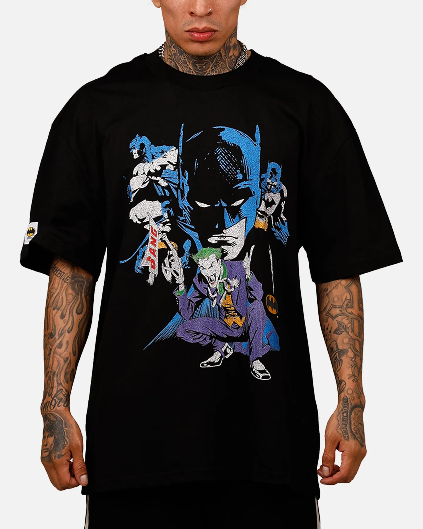 Freeze Max DC Batman Half Joker Batman 'Troublemakers' T-Shirt Black sold by Culture Kings