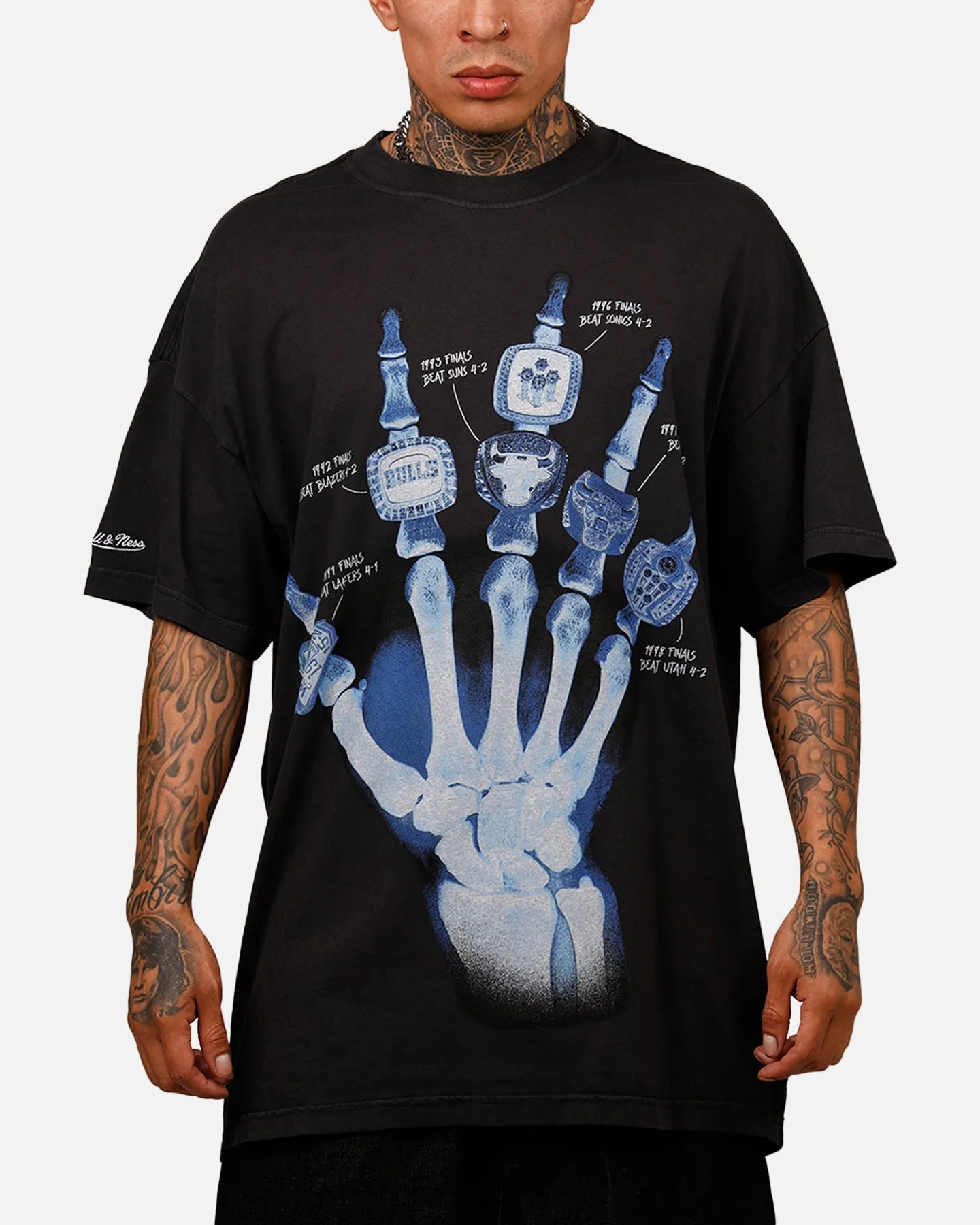 Mitchell & Ness Chicago Bulls Xray T-Shirt Faded Black sold by Culture Kings