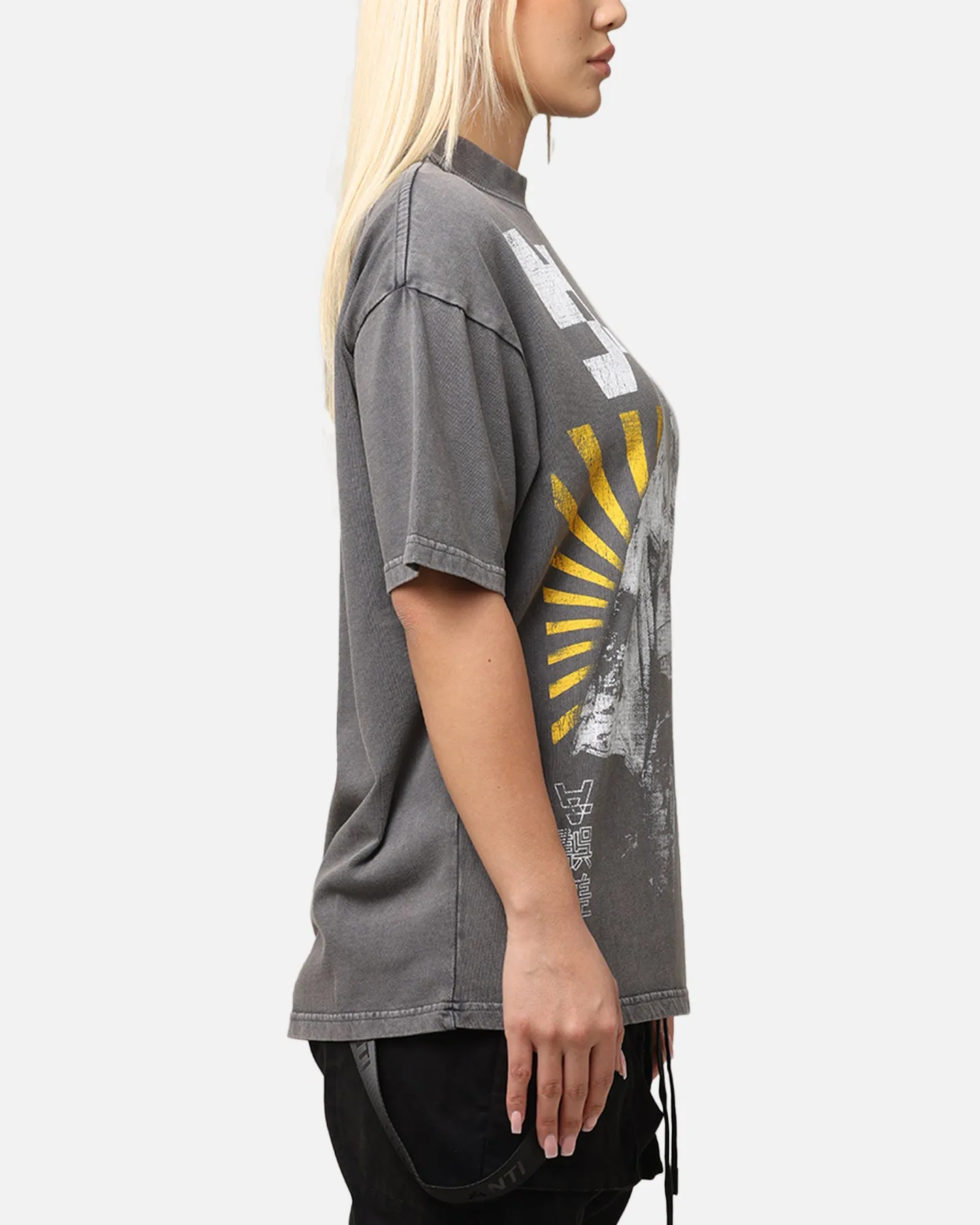 The Anti Order Legion Mock Neck T-Shirt Washed Charcoal sold by Culture Kings product image thumbnail 5