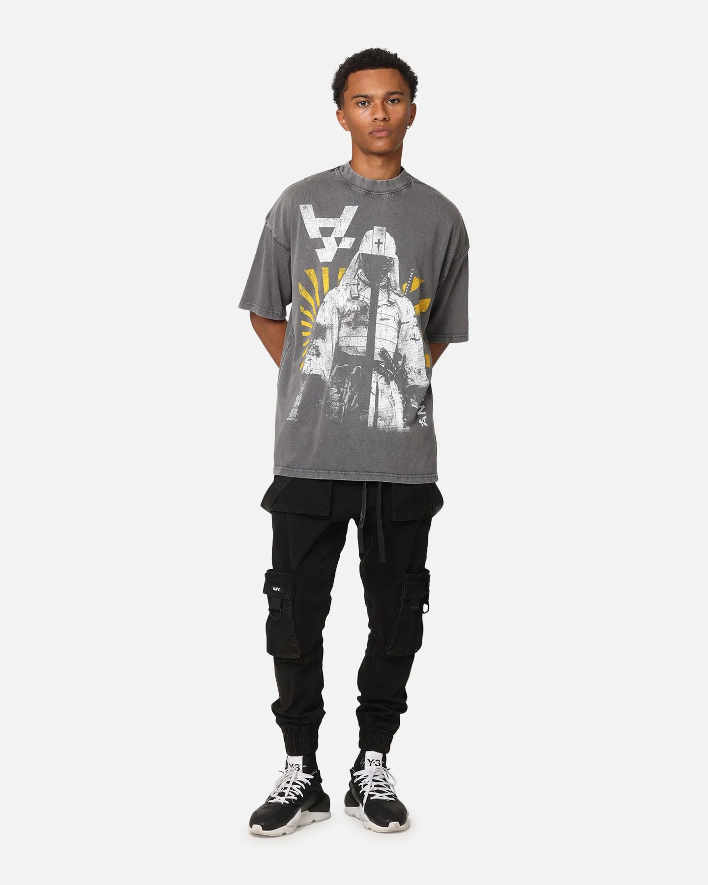 The Anti Order Legion Mock Neck T-Shirt Washed Charcoal sold by Culture Kings product image thumbnail 2