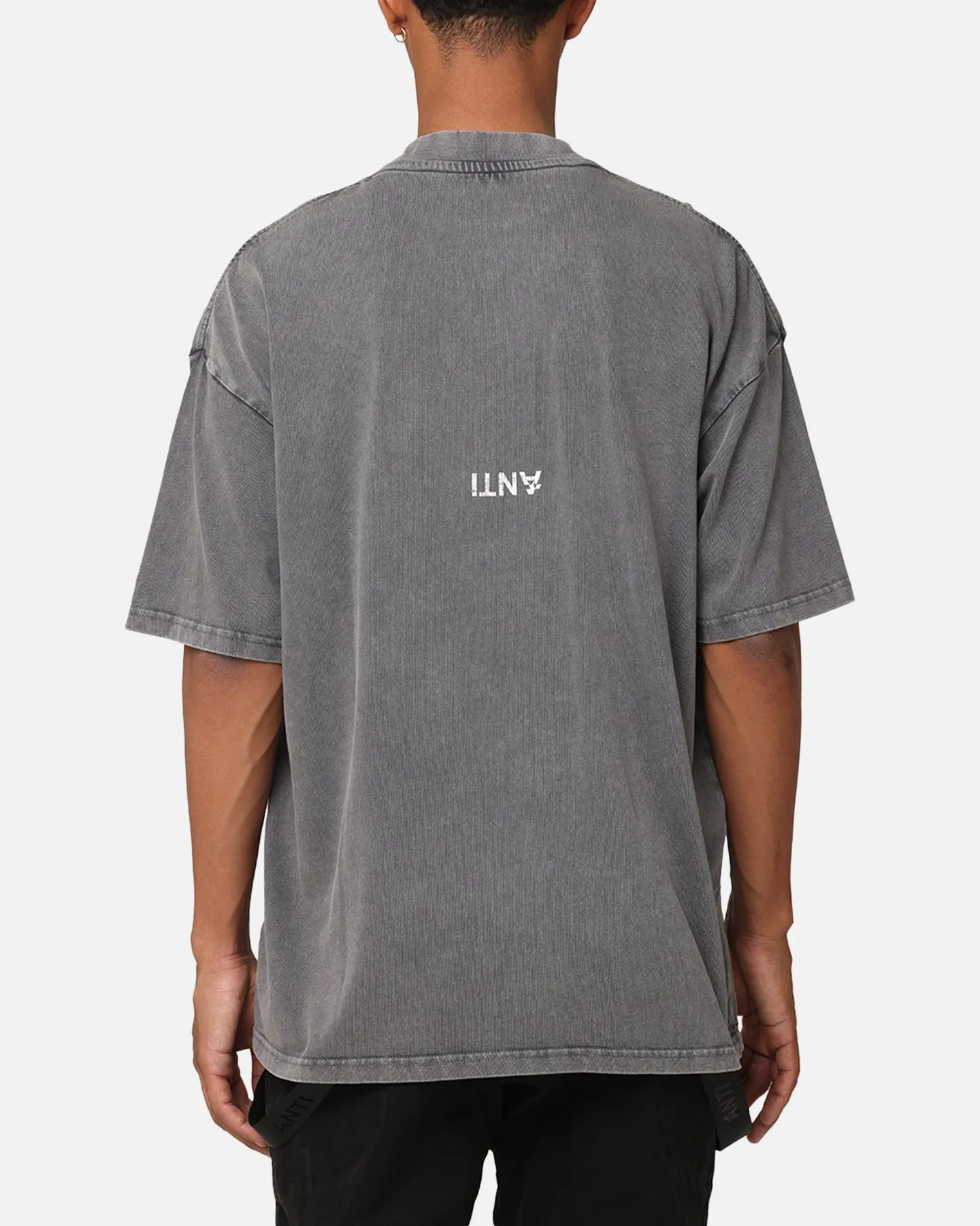 The Anti Order Legion Mock Neck T-Shirt Washed Charcoal sold by Culture Kings product image thumbnail 3