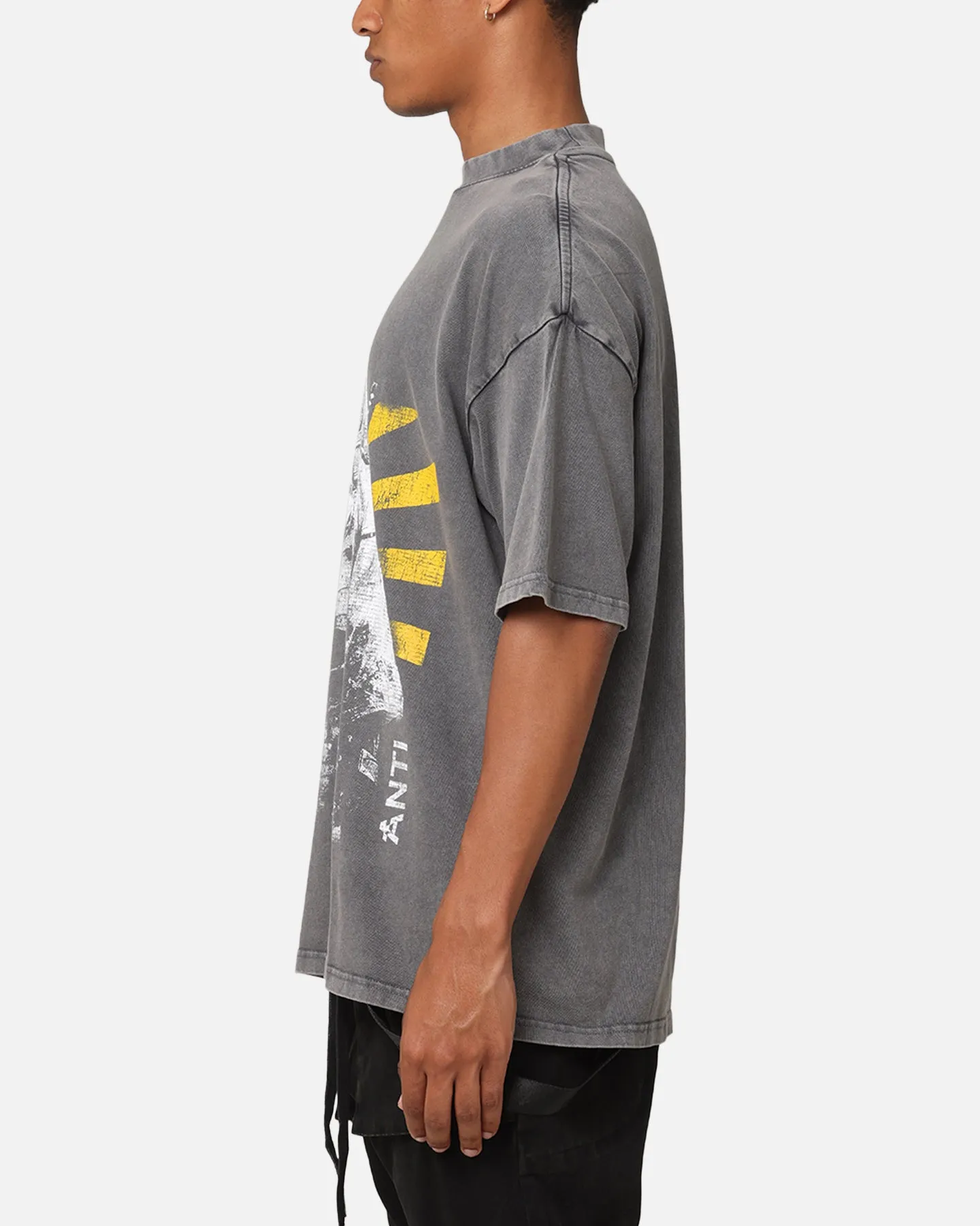 The Anti Order Legion Mock Neck T-Shirt Washed Charcoal sold by Culture Kings product image thumbnail 5