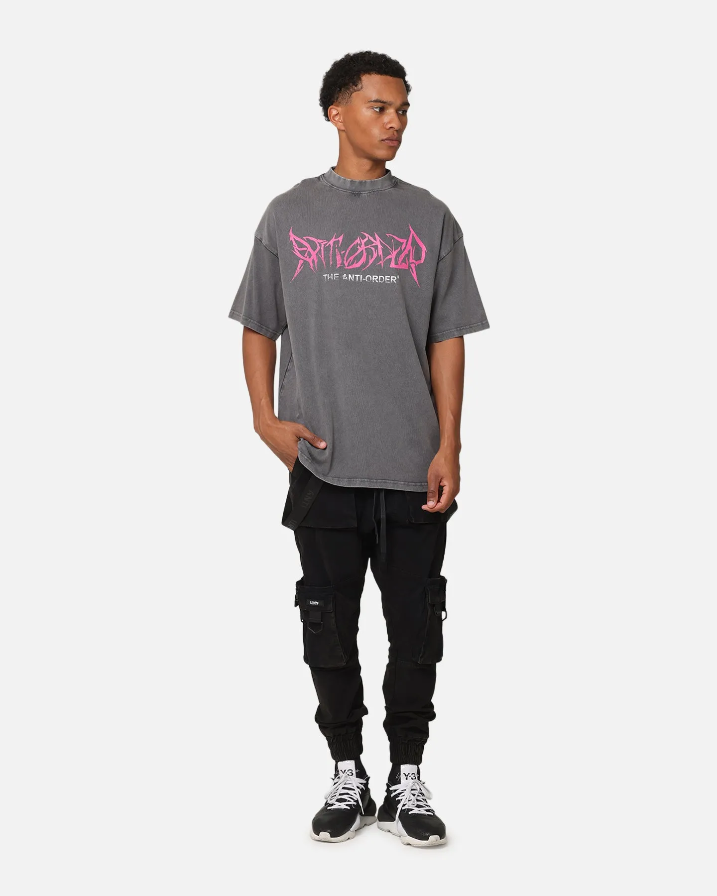 The Anti Order GHXST Mock Neck T-Shirt Washed Charcoal sold by Culture Kings product image thumbnail 3