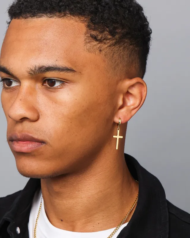 NXS Cross Earring Gold sold by Culture Kings