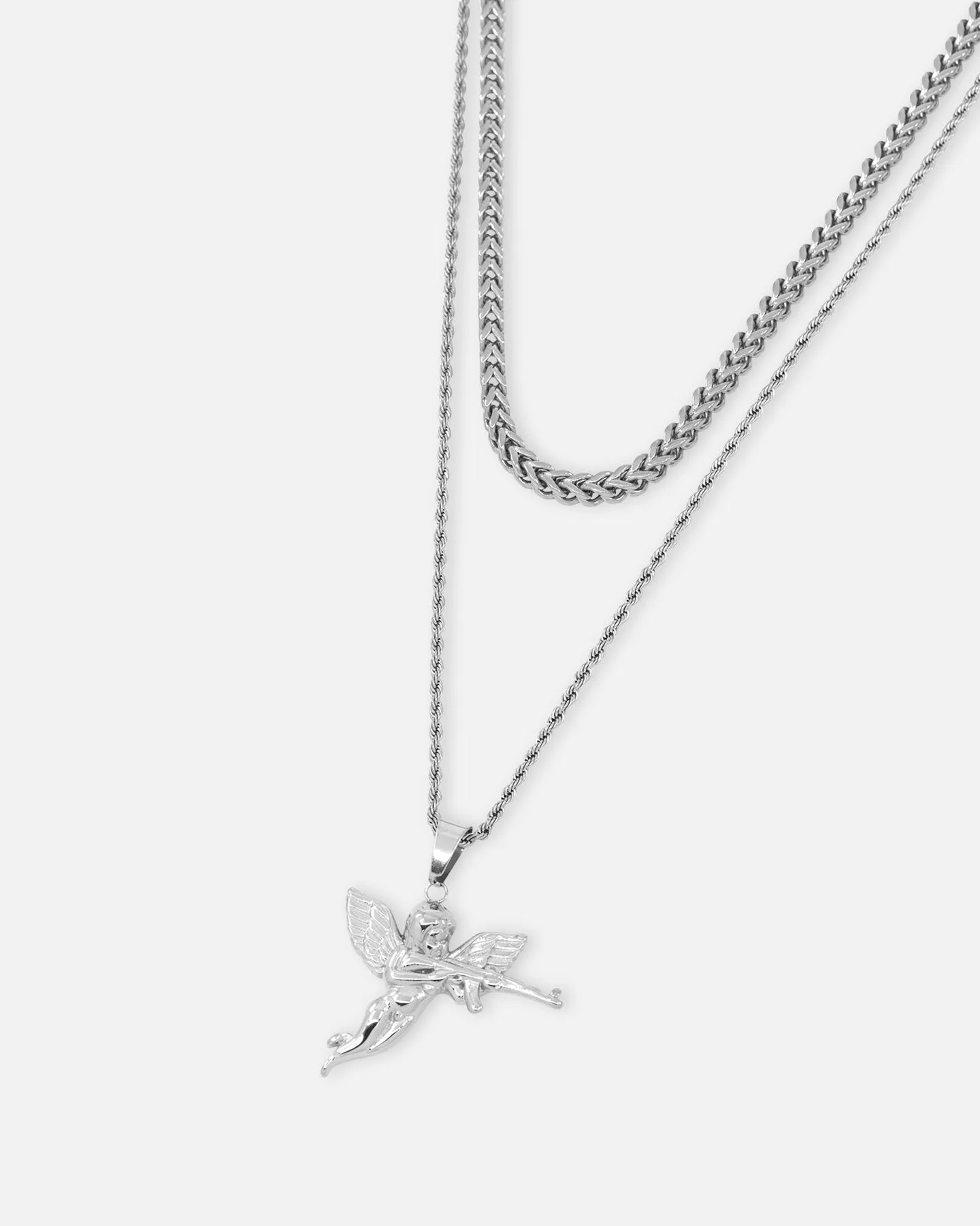 Saint Morta Franco Rope Cupid Chain Set White Gold sold by Culture Kings product image thumbnail 2