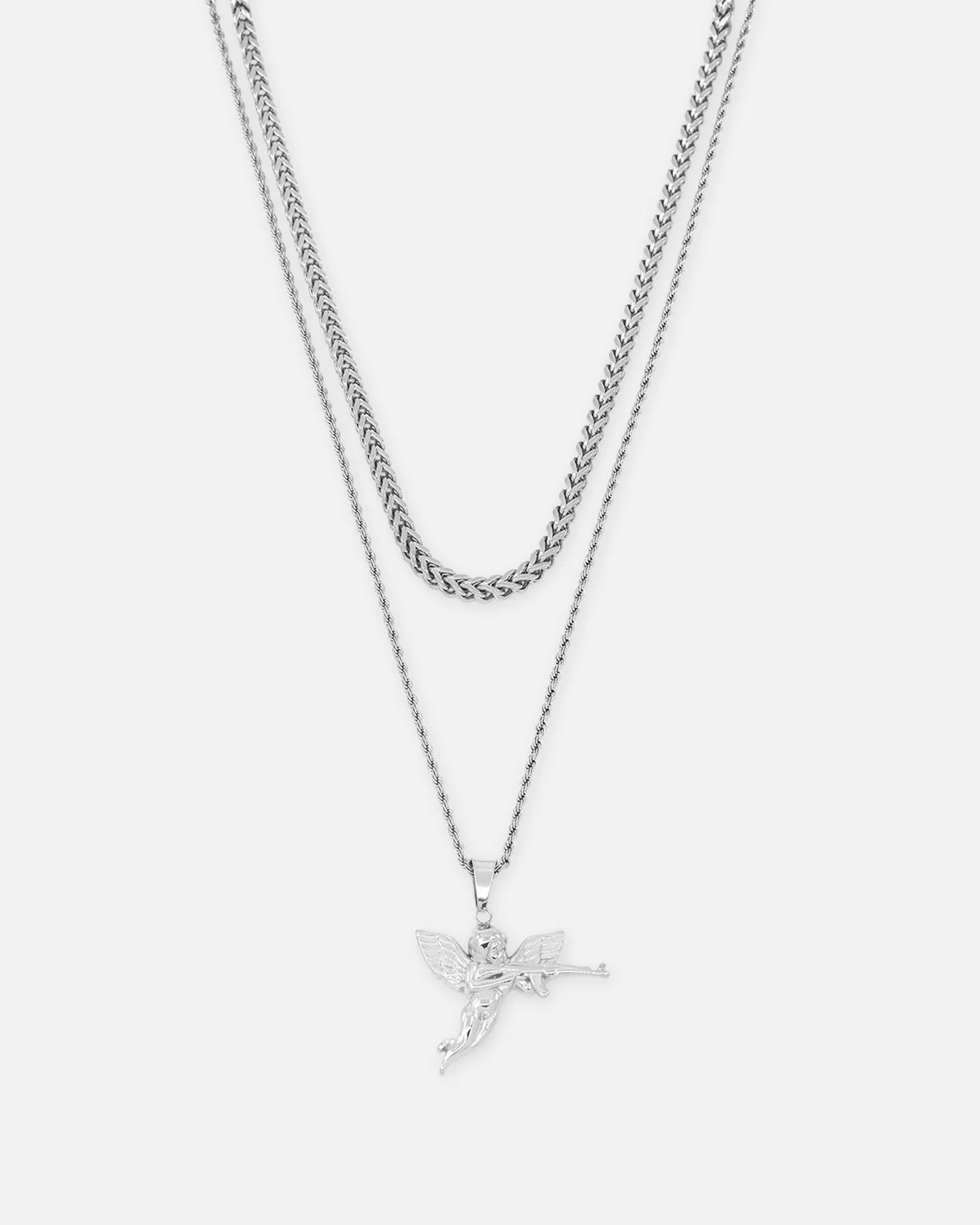 Saint Morta Franco Rope Cupid Chain Set White Gold sold by Culture Kings