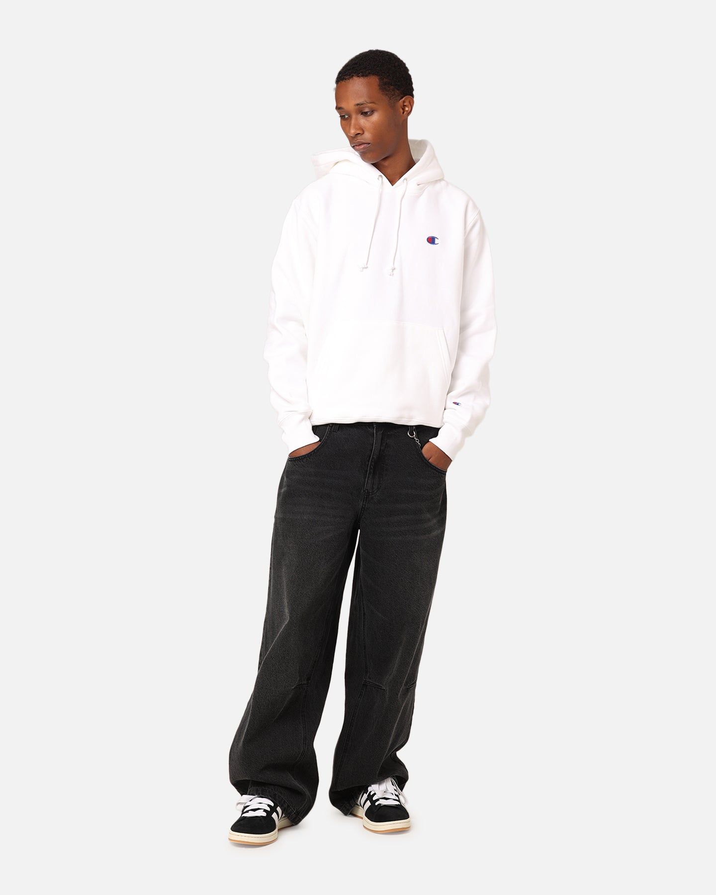 Champion Reverse Weave Small C Hoodie White sold by Culture Kings product image thumbnail 2