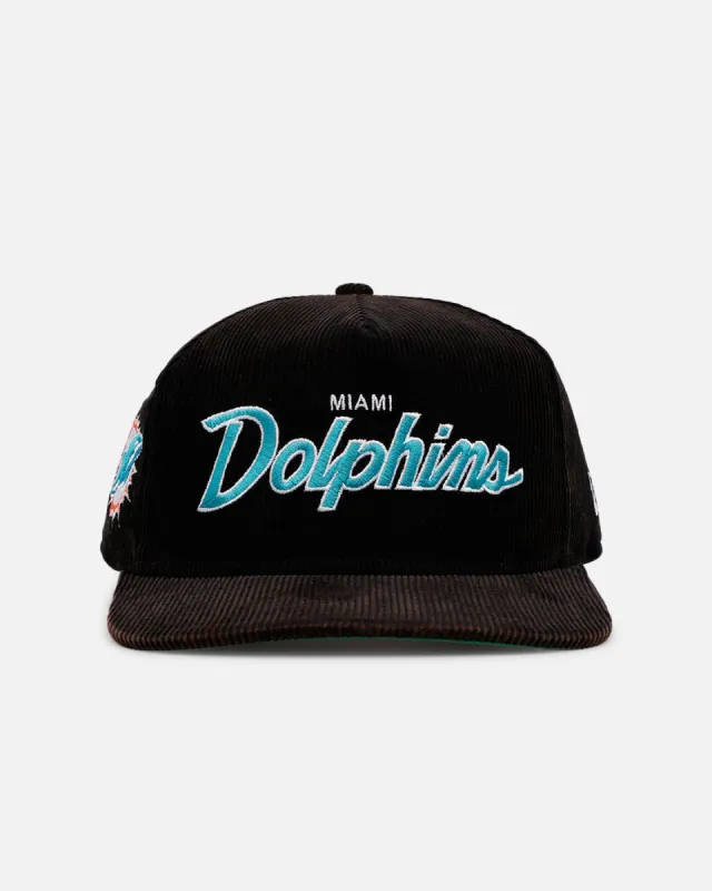 New Era Miami Dolphins 'Washed Black NFL Golfer' Corduroy Golfer Snapback Washed Black sold by Culture Kings