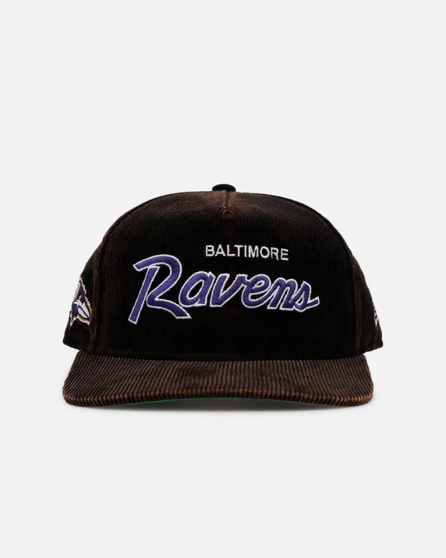 New Era Baltimore Ravens 'Washed Black NFL Golfer' Corduroy Golfer Snapback Washed Black sold by Culture Kings