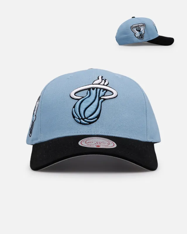 Mitchell & Ness Miami Heat 'Vapor Blue' 1998 Champion Pro Crown Snapback Blue sold by Culture Kings
