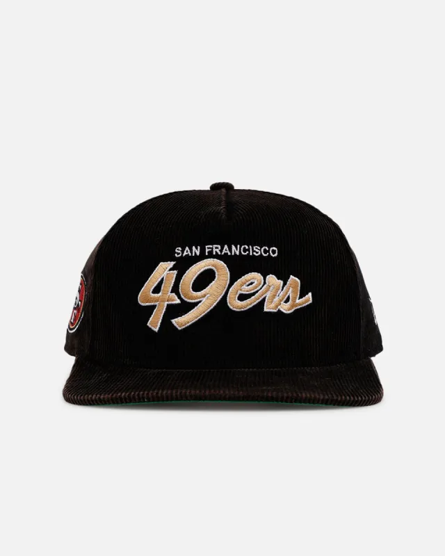 New Era San Francisco 49ers 'Washed Black NFL Golfer' Corduroy Golfer Snapback Washed Black sold by Culture Kings