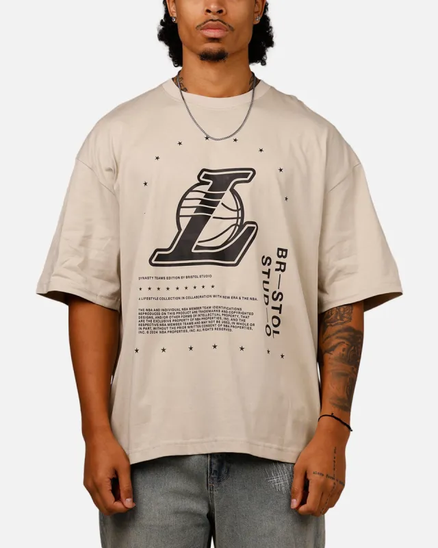 New Era X Bristol Studio Los Angeles Lakers 'Teams Edition' T-Shirt Stone sold by Culture Kings