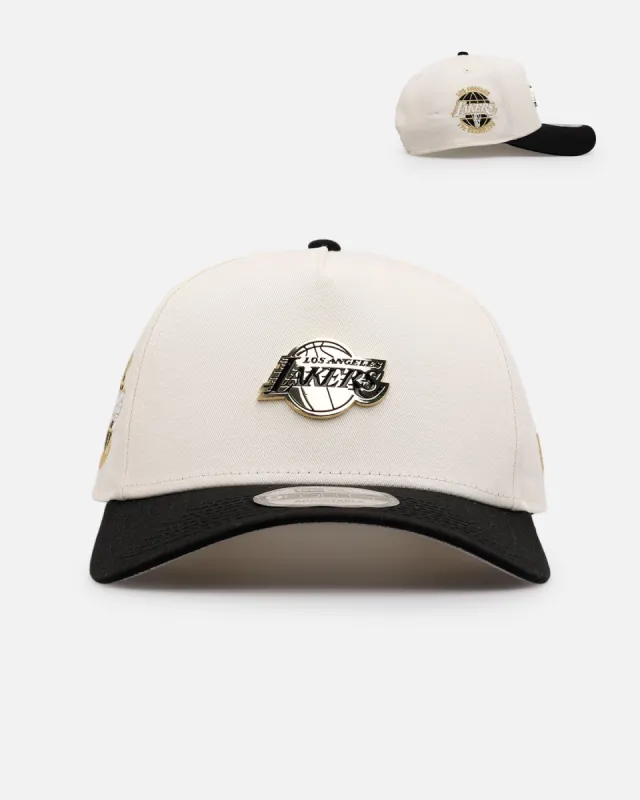 New Era Los Angeles Lakers 'Gold Logo' 9FORTY A-Frame Snapback White/Black/Green sold by Culture Kings