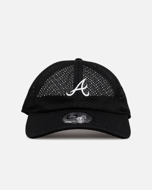 New Era Atlanta Braves 'Black Mesh' Casual Classic Strapback Black sold by Culture Kings
