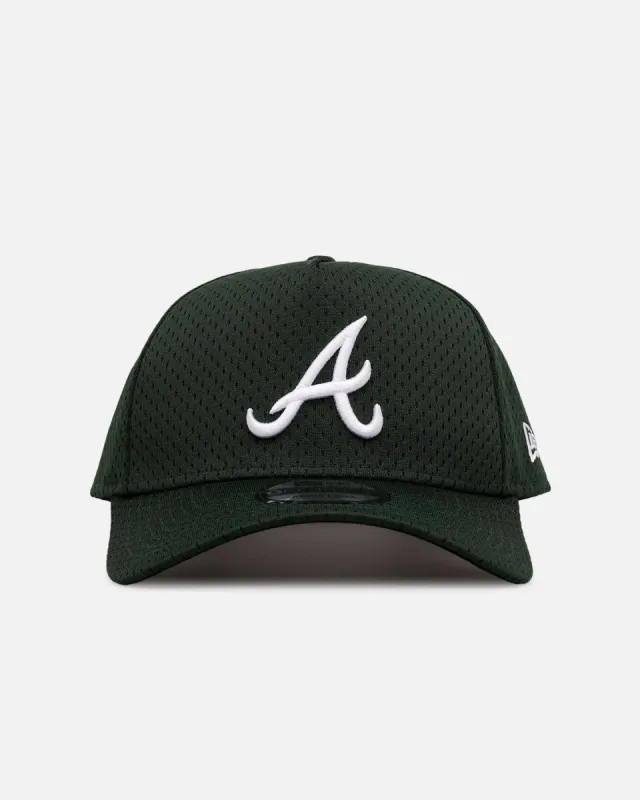 New Era Atlanta Braves 'Green Mesh' 9FORTY A-Frame Snapback Dark Green sold by Culture Kings