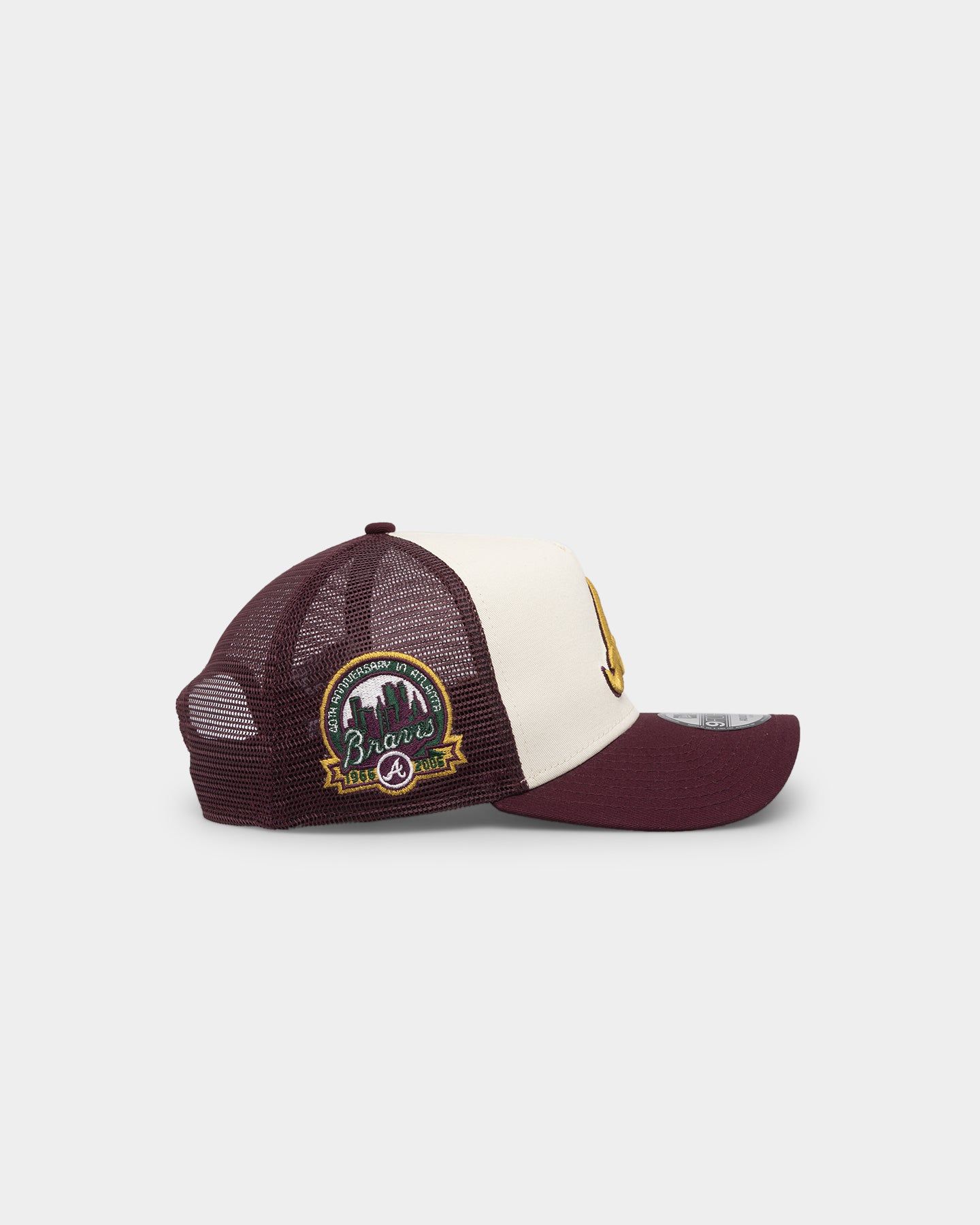 New Era Atlanta Braves 'Golden Port' 9FORTY A-Frame Snapback White/Maroon sold by Culture Kings product image thumbnail 3