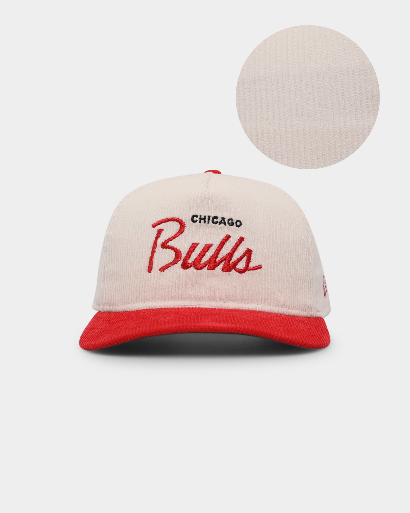 New Era Chicago Bulls 'Chrome Corduroy Throwback Script' Golfer Snapback Chrome White sold by Culture Kings