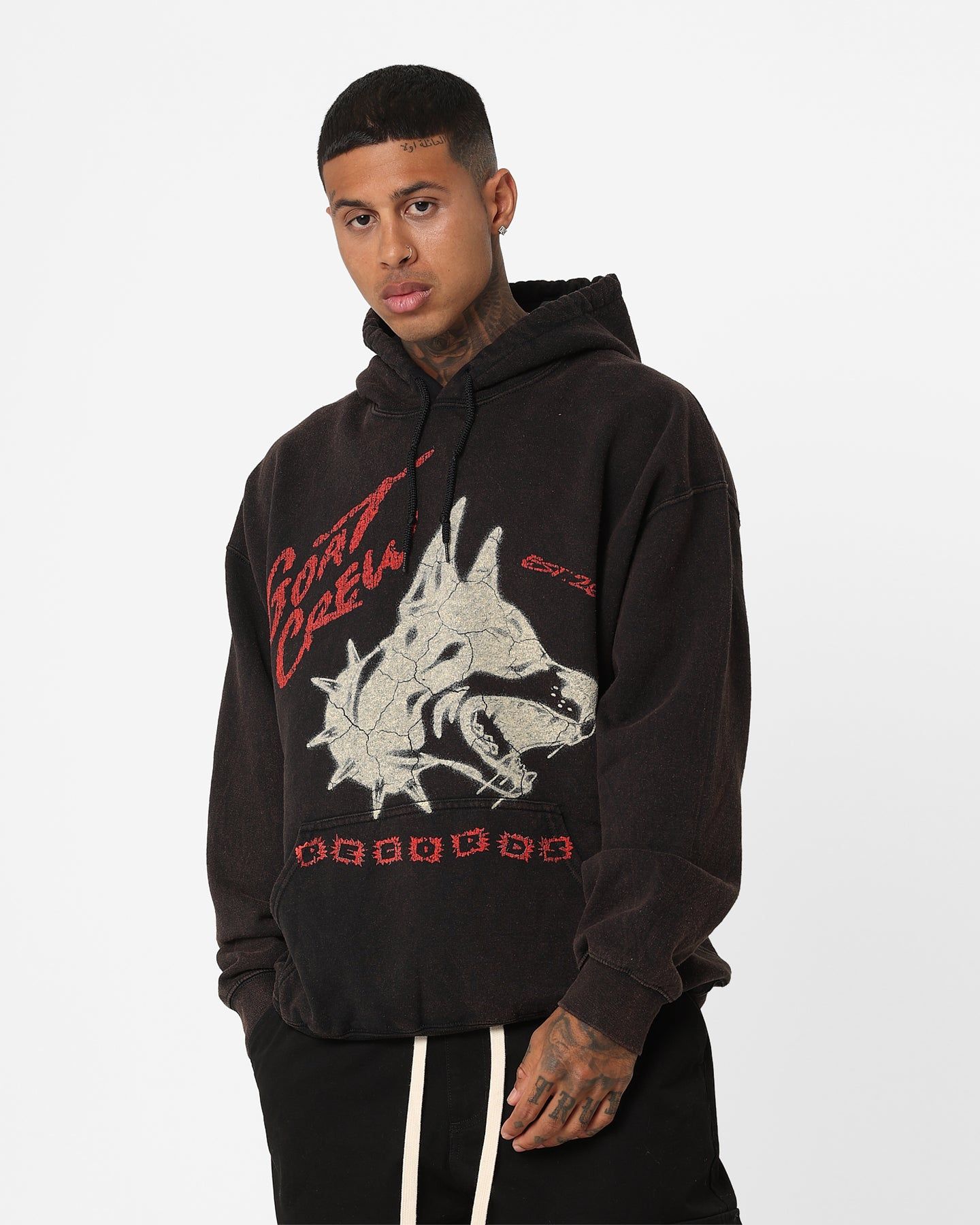 Goat Crew Goat Tour Hoodie Black Wash sold by Culture Kings