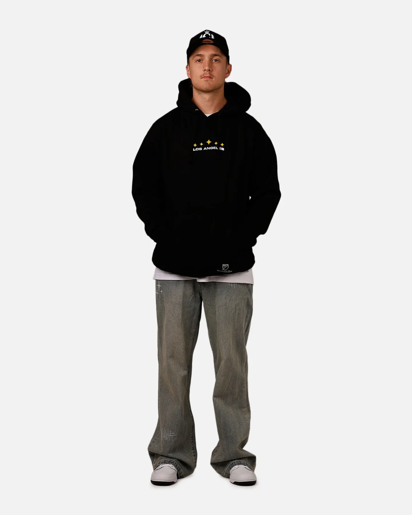 Mitchell & Ness X Los Angeles Galaxy X Culture Kings Spraypaint Hoodie Black sold by Culture Kings product image thumbnail 3