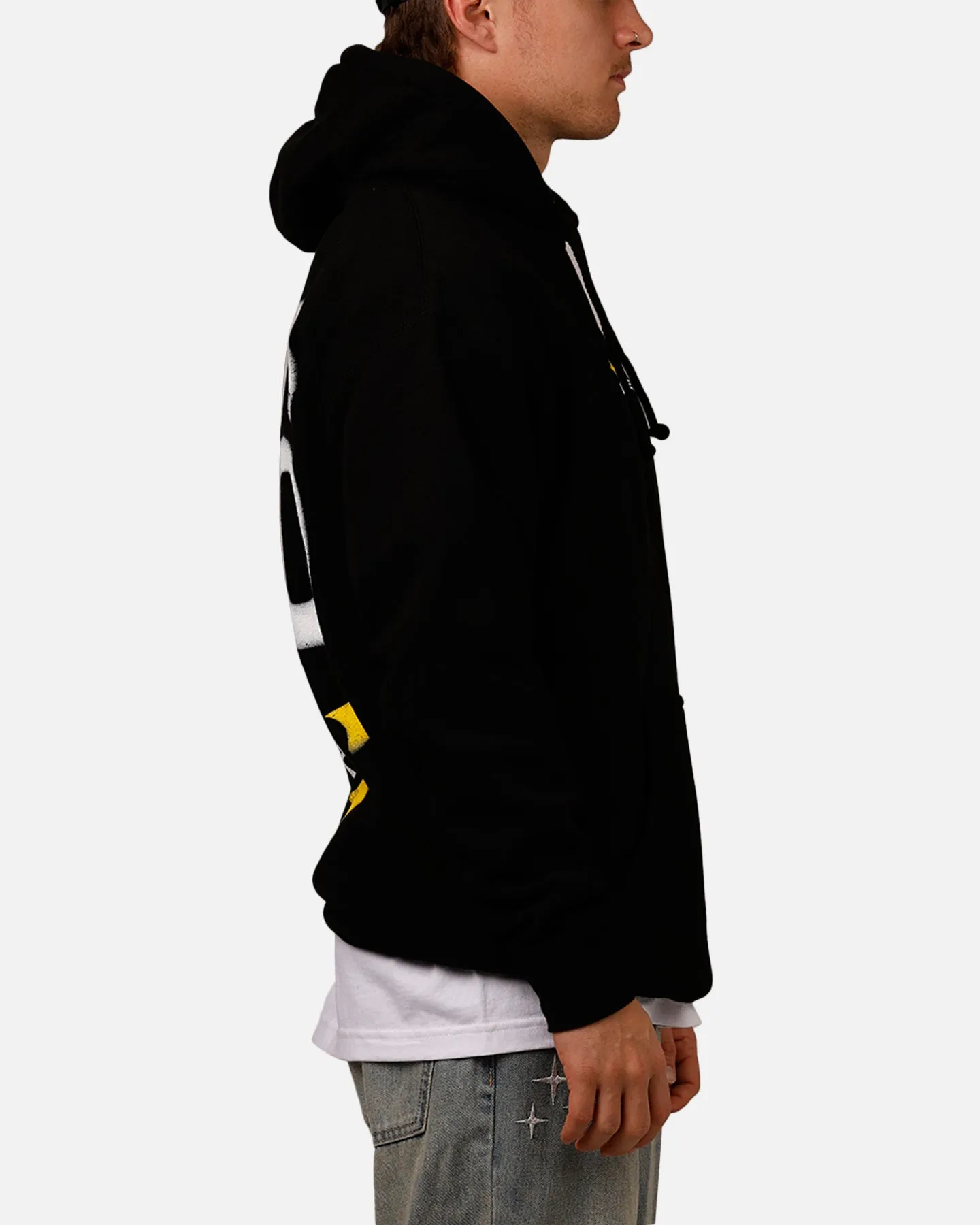 Mitchell & Ness X Los Angeles Galaxy X Culture Kings Spraypaint Hoodie Black sold by Culture Kings product image thumbnail 4