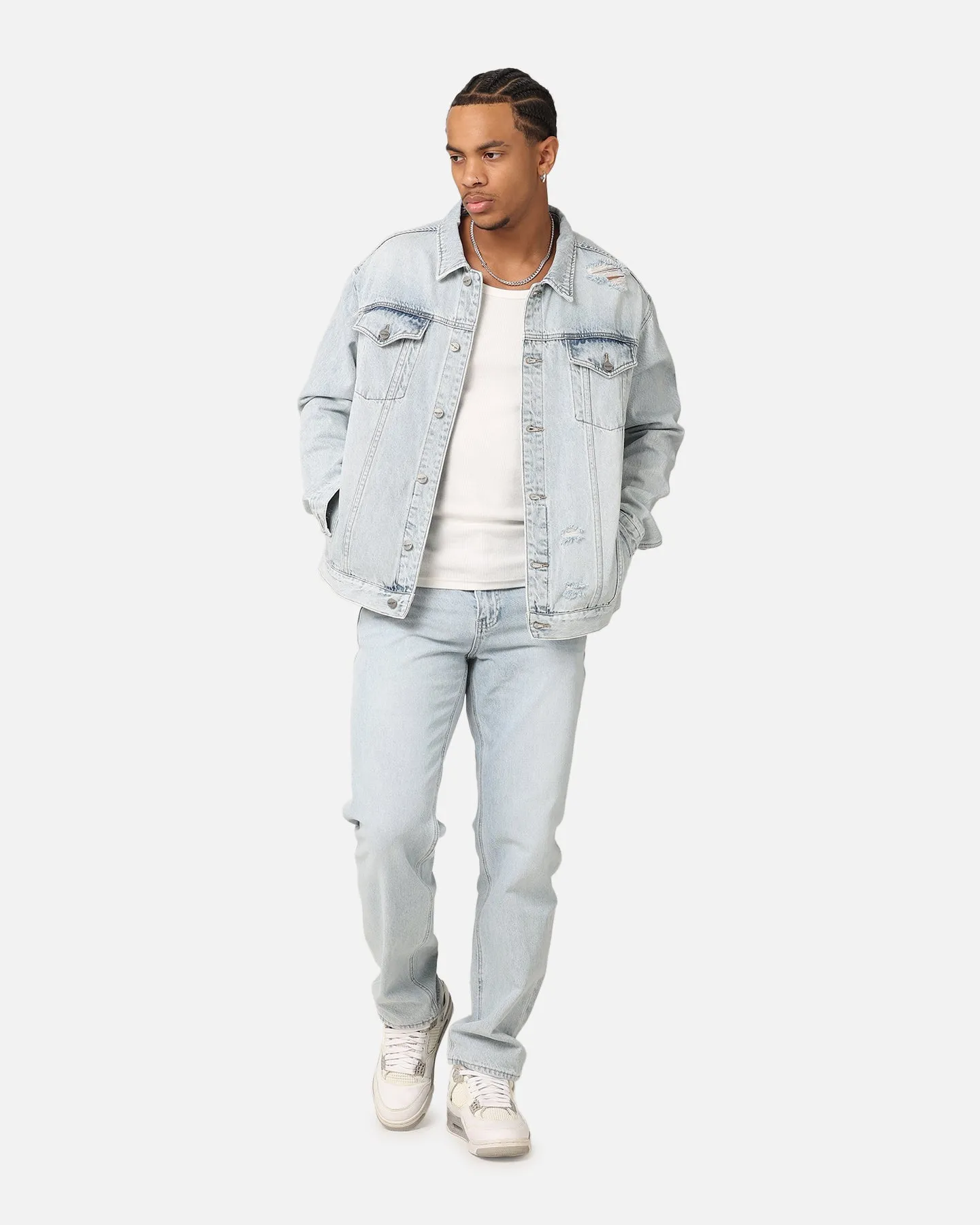 Saint Morta Denim Trucker Jacket Light Blue Denim sold by Culture Kings product image thumbnail 2