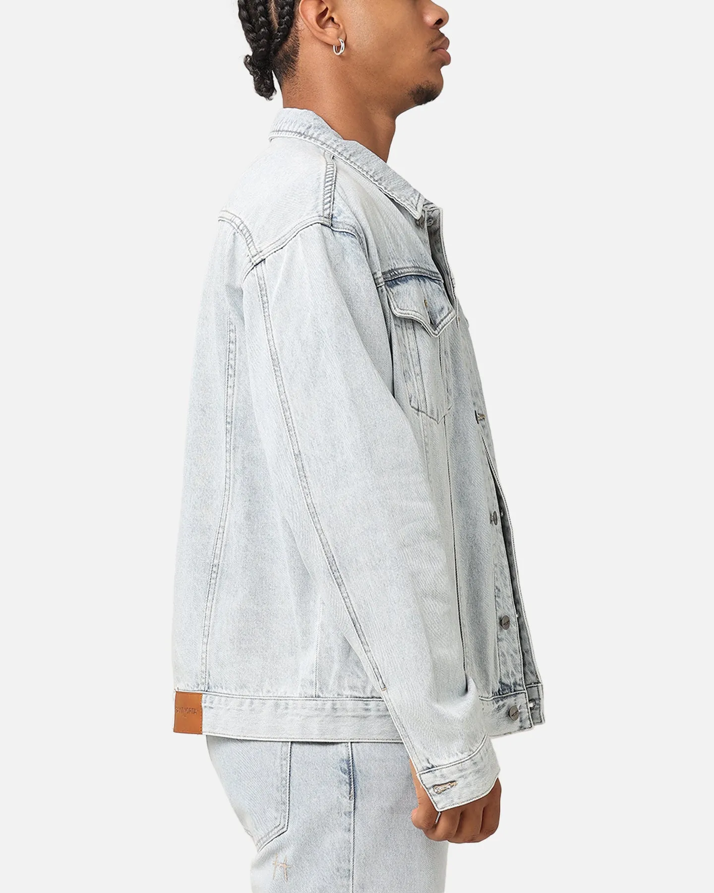 Saint Morta Denim Trucker Jacket Light Blue Denim sold by Culture Kings product image thumbnail 4