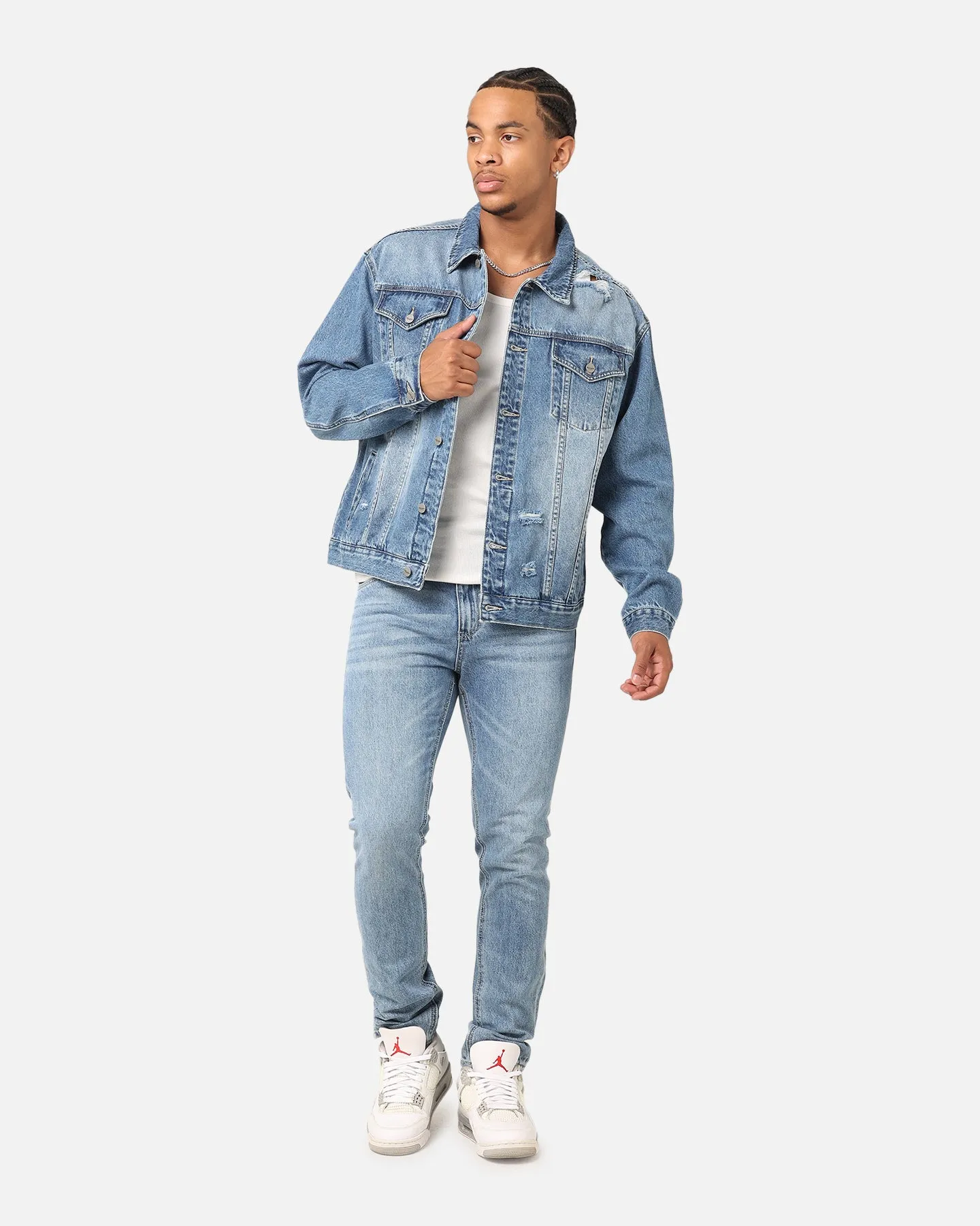 Saint Morta Denim Trucker Jacket Mid Blue Denim sold by Culture Kings product image thumbnail 2
