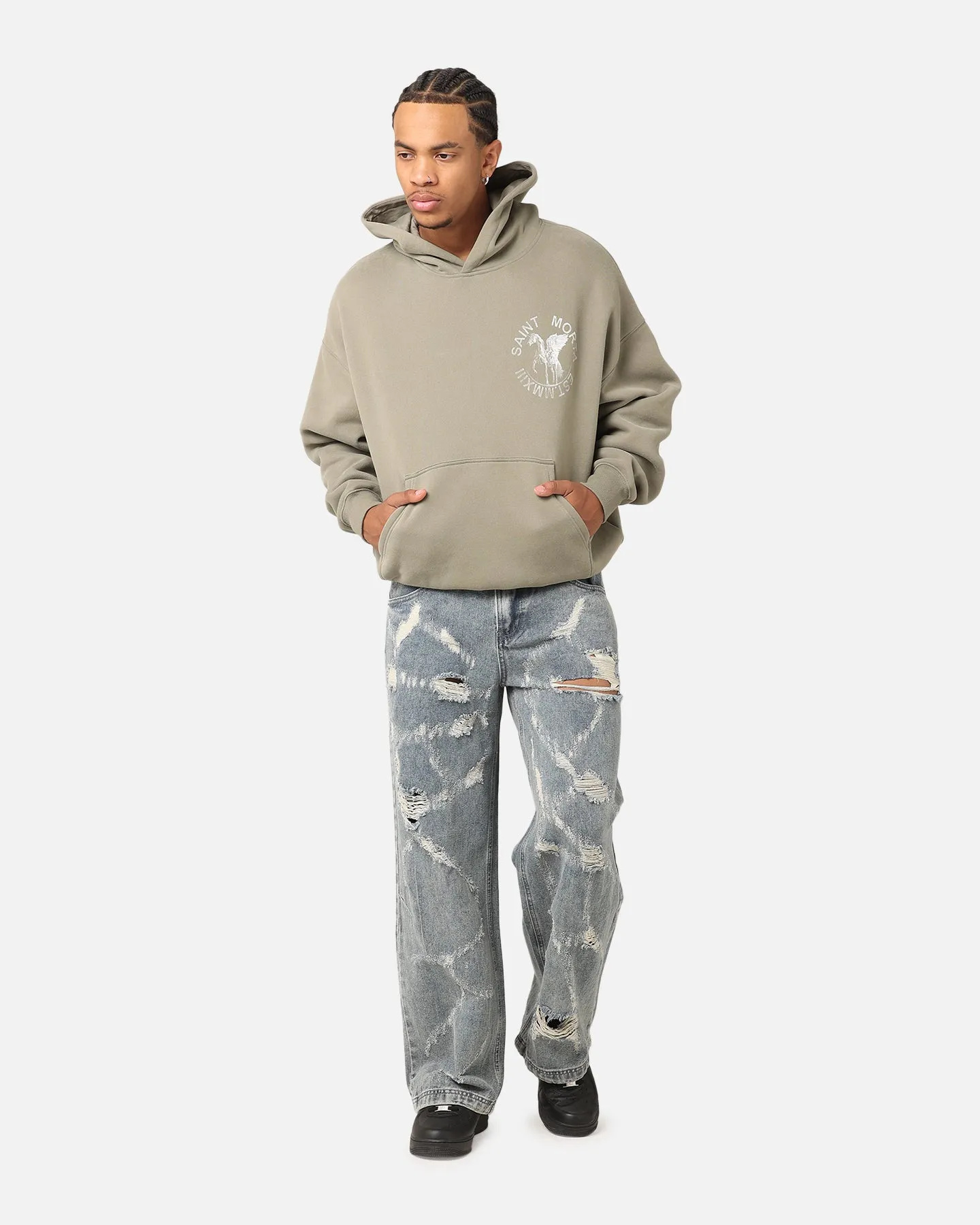 Saint Morta Pegasus Premium Hoodie Khaki sold by Culture Kings product image thumbnail 4