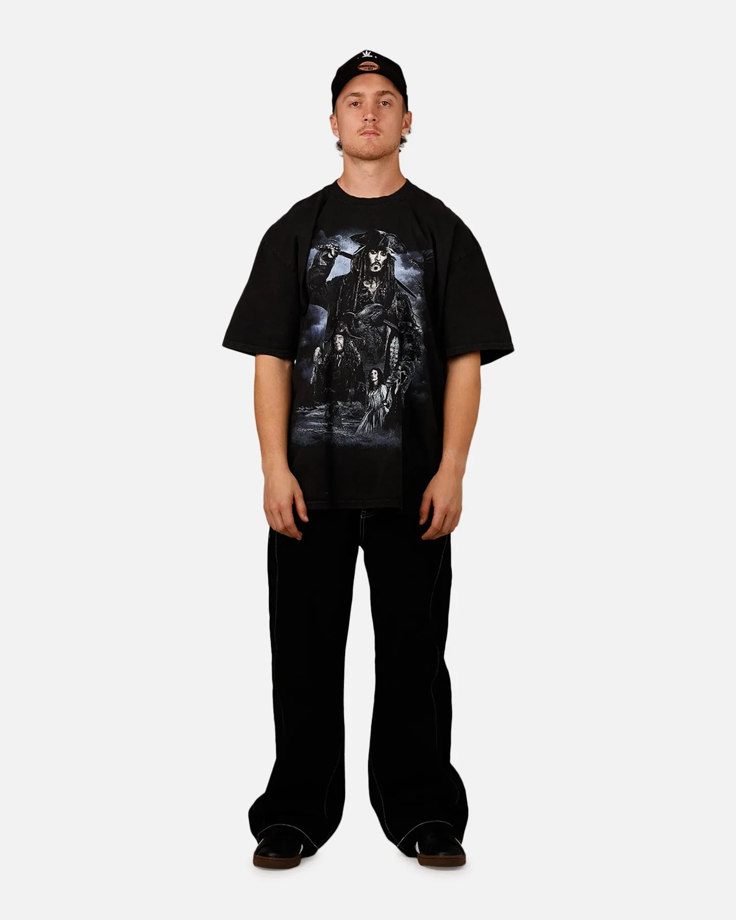 Goat Crew Disney Pirates Of The Caribbean Pirates Group Vintage T-Shirt Black Acidwash sold by Culture Kings product image thumbnail 3