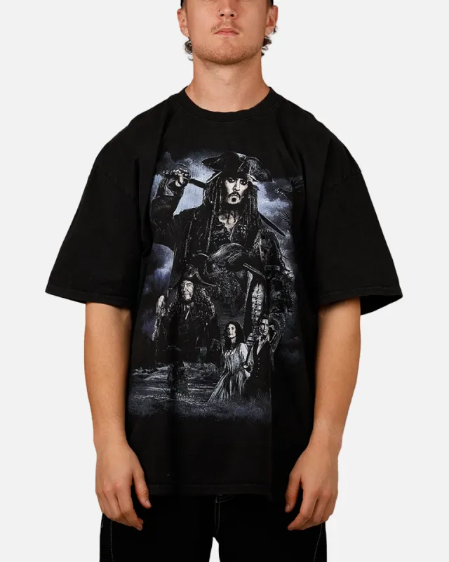 Goat Crew Disney Pirates Of The Caribbean Pirates Group Vintage T-Shirt Black Acidwash sold by Culture Kings