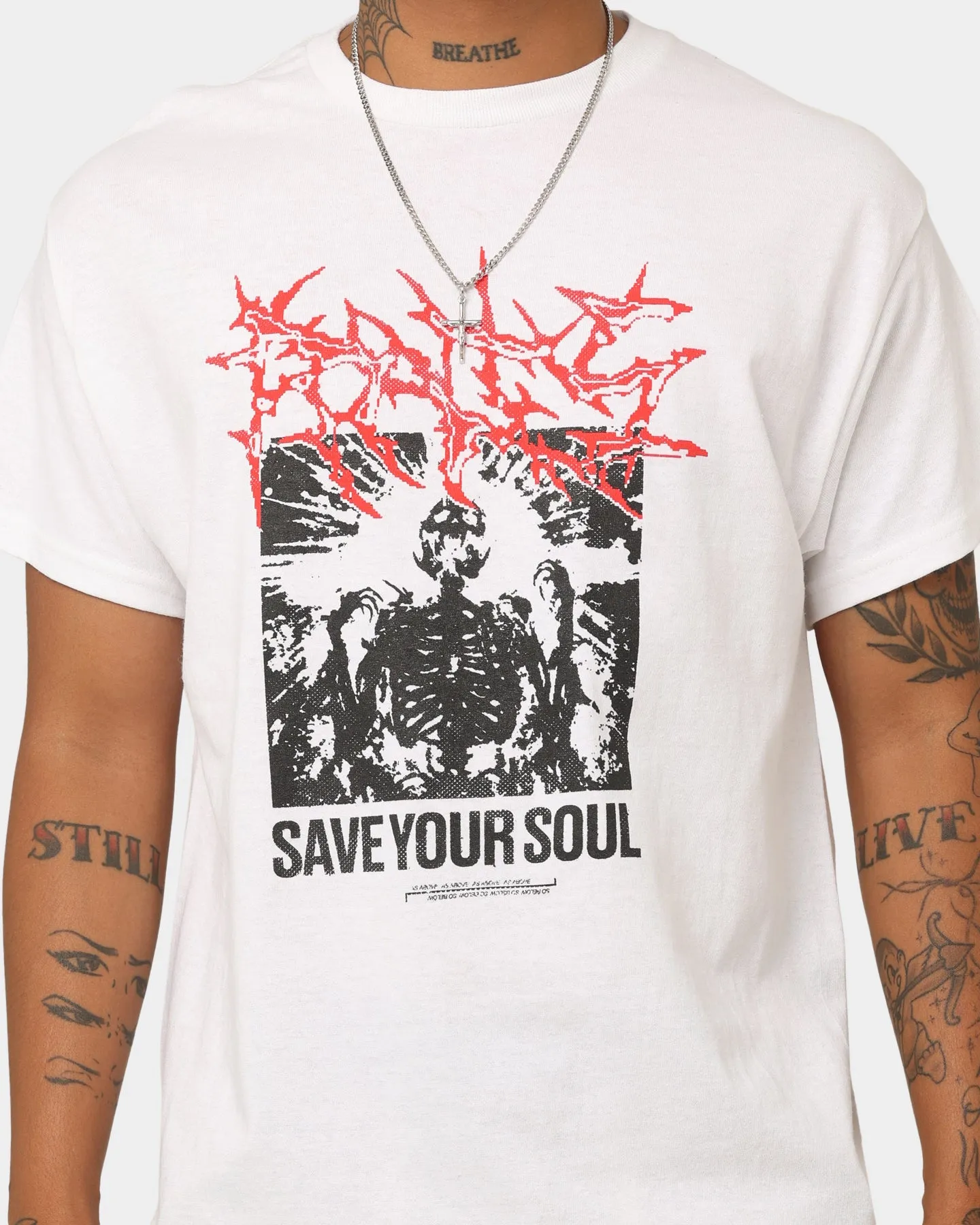 Rats Get Fat Save Your Soul T-Shirt White sold by Culture Kings product image thumbnail 3