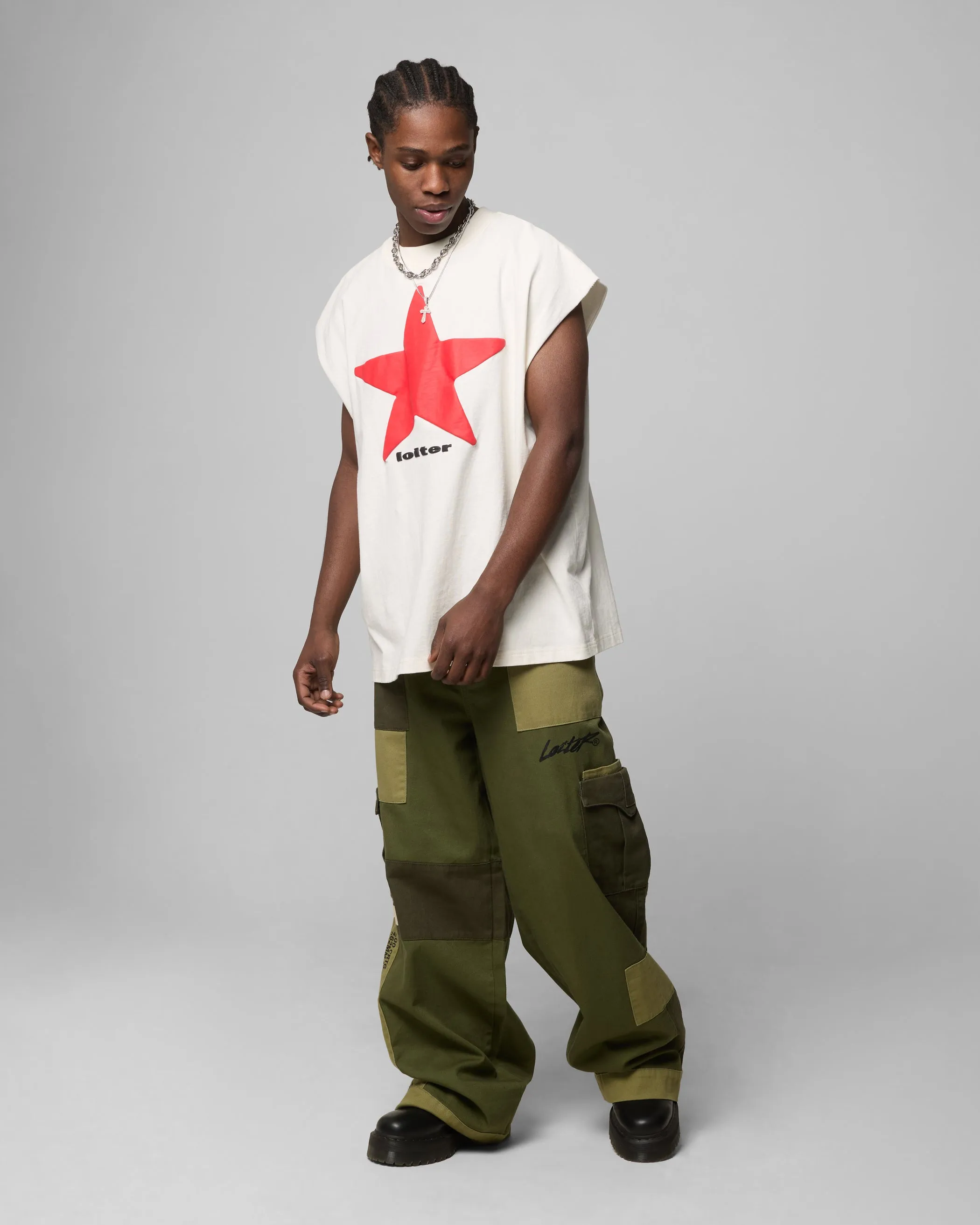 Loiter Celestial Muscle T-Shirt Off White sold by Culture Kings product image thumbnail 3