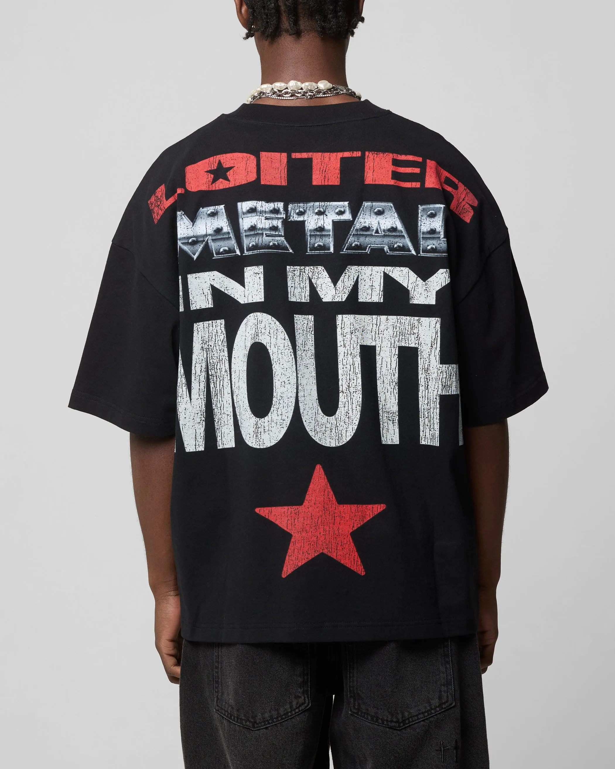Loiter Metal Mouth T-Shirt Vintage Black sold by Culture Kings product image thumbnail 2