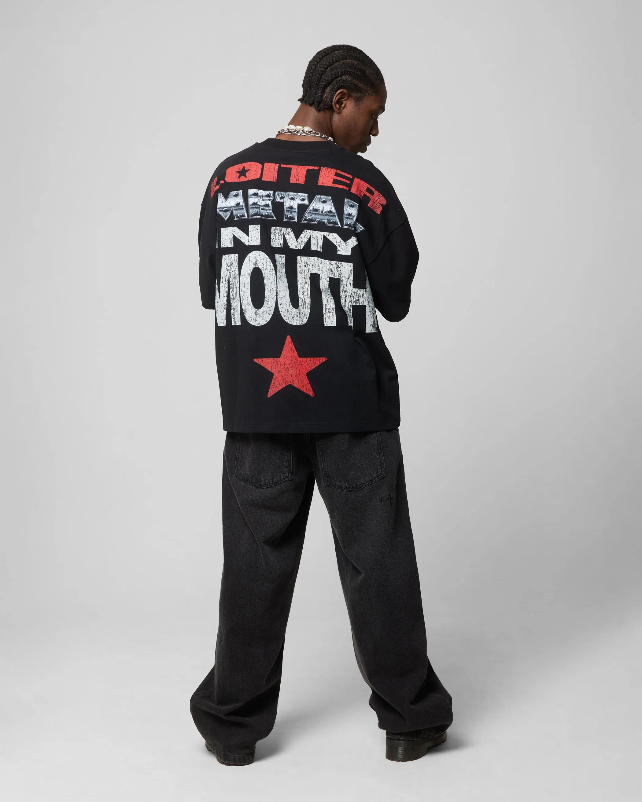 Loiter Metal Mouth T-Shirt Vintage Black sold by Culture Kings product image thumbnail 4