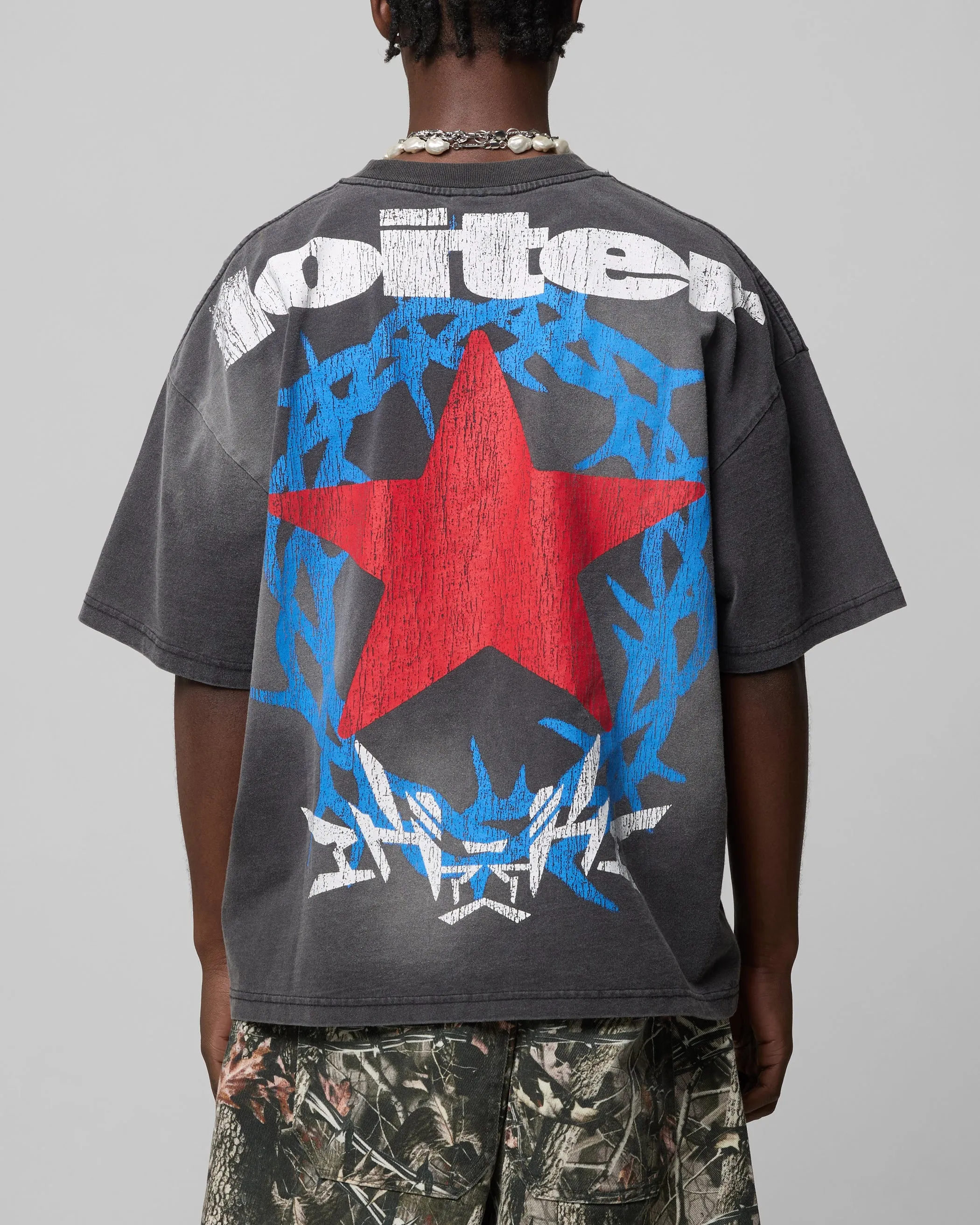 Loiter Chrome Cowboy T-Shirt Vintage Charcoal sold by Culture Kings