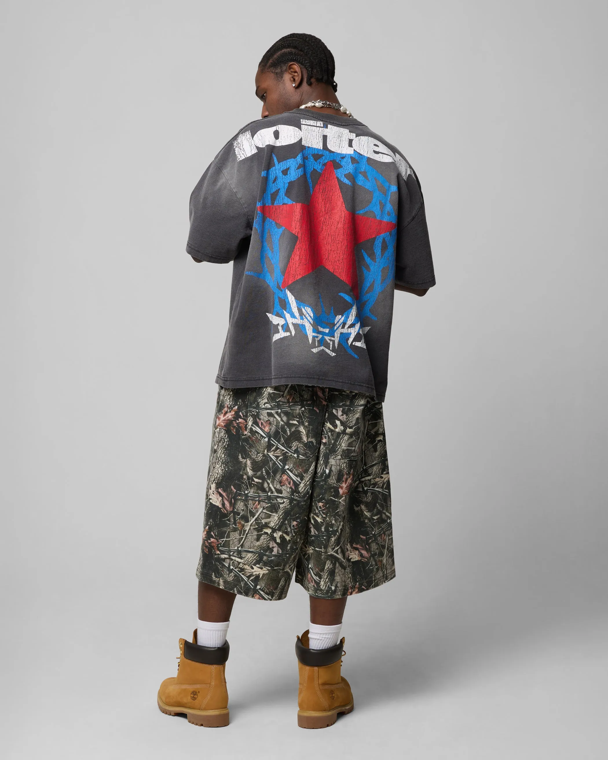 Loiter Chrome Cowboy T-Shirt Vintage Charcoal sold by Culture Kings product image thumbnail 3